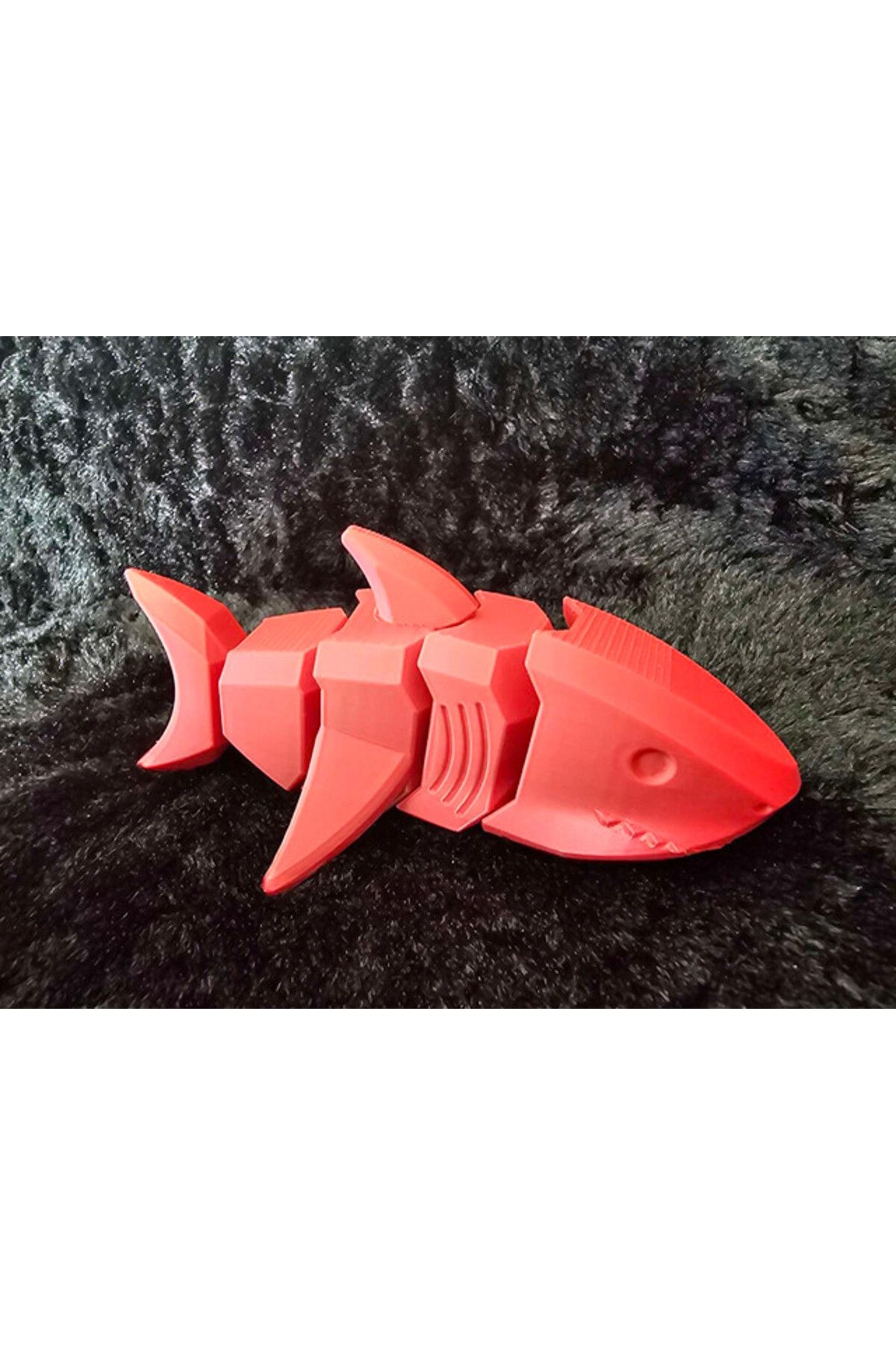 TSC 10CM Ufak Hareketli Bebek Köpek Balığı PLA Doğal Malzeme Kırmızı