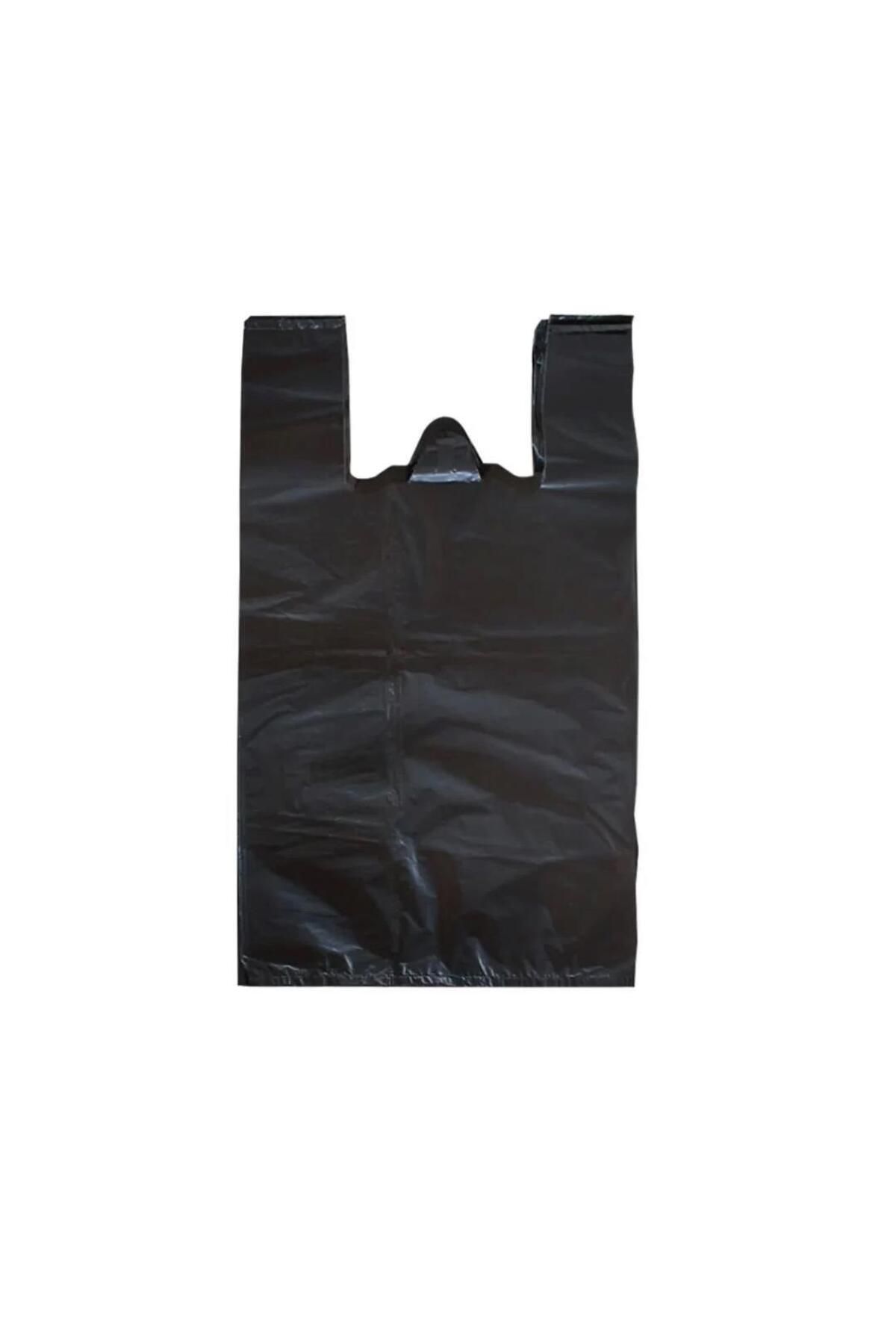 omeyva Siyah Dökme Market Poşeti Torbası - Hışır Atlet Poşet - Mini Boy - 20 x 35 Cm. - 1 Kg.
