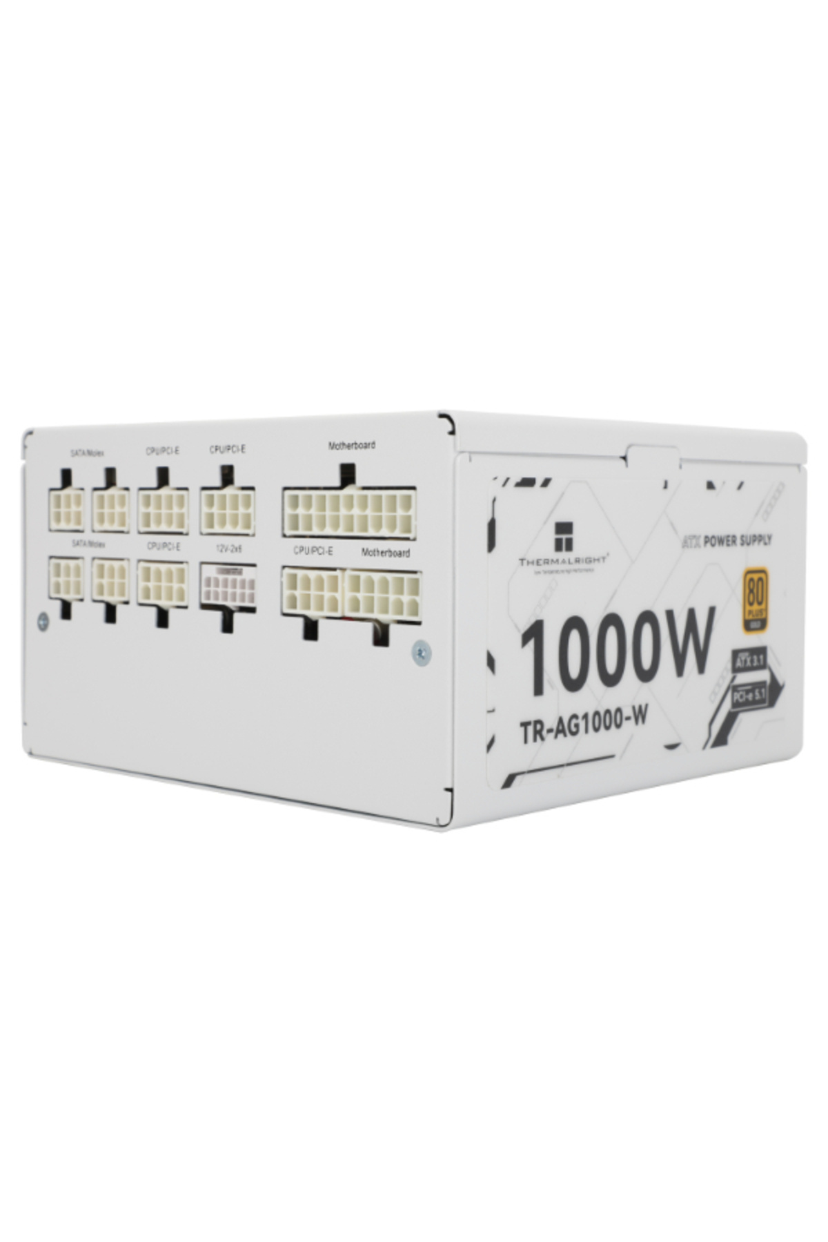 ThermalRight-وحدة إمداد طاقة TR-AG 1000-W Gold 80+ Modular PSU، ATX 3.1 - أبيض 4