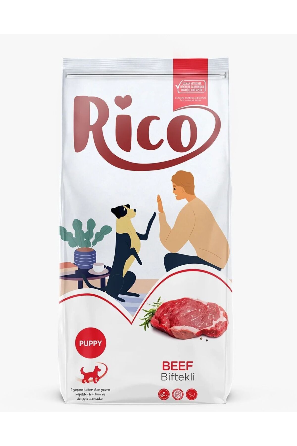 Rico RİCO BİFTEKLİ YAVRU KÖPEK MAMASI 3 KG