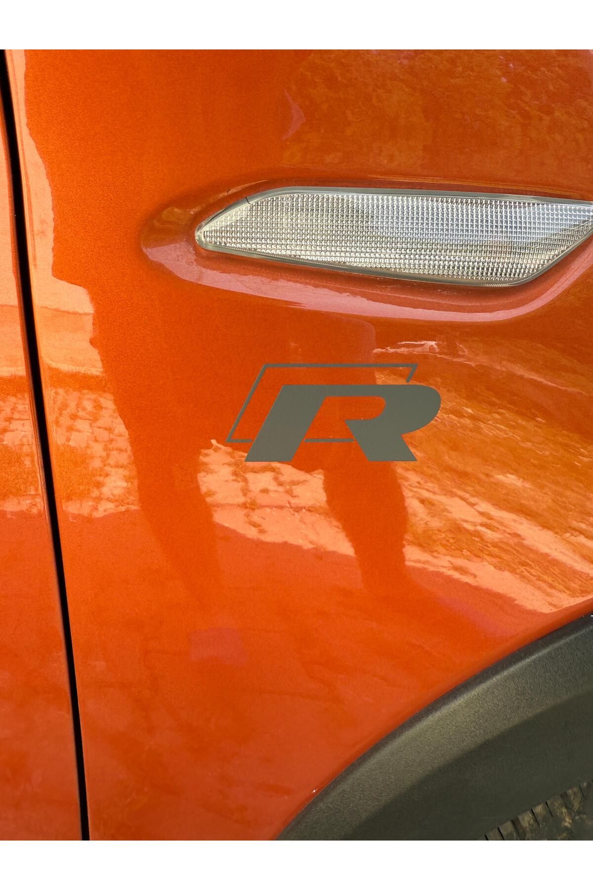Fiat R Sticker Koyu Gri 2 Adet