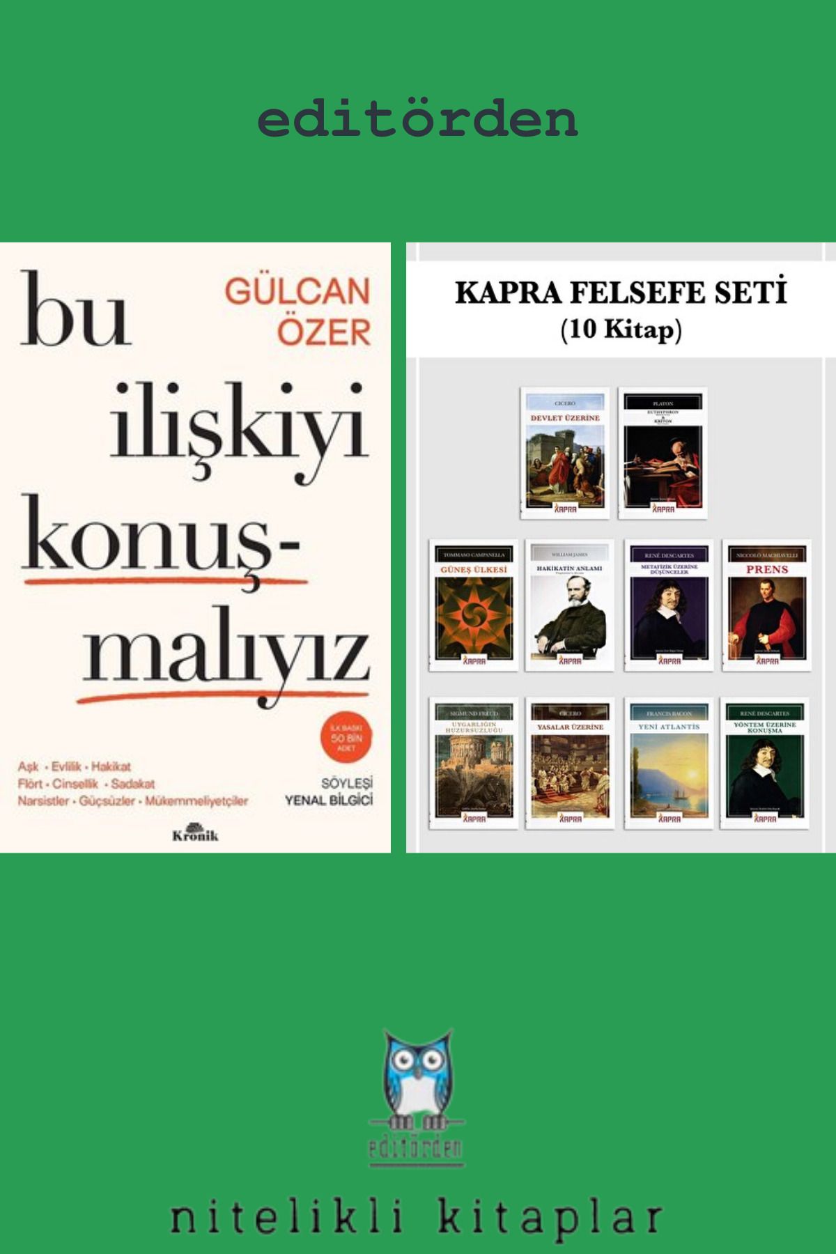 Yüzleşme Yayınları Bu İlişkiyi Konuşmalıyız - Kapra Felsefe Seti (10 Kitap)