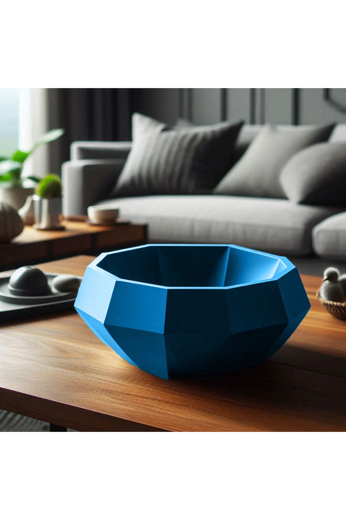Home Dekoratif 3D - Modern Geometrik Tasarım Kase – 3D Baskı Özel Üretim