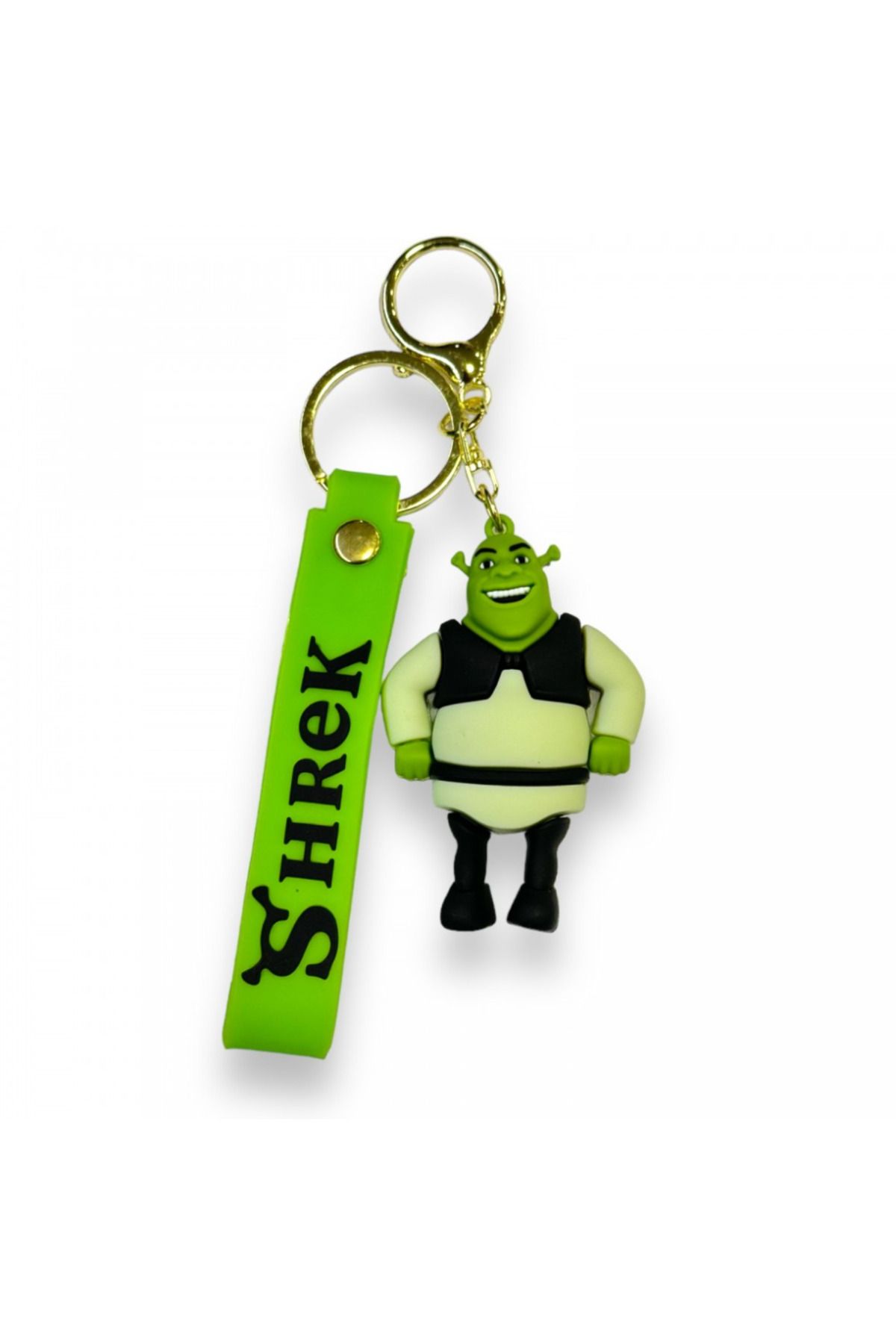 Bizde Ne Yok ki Shrek Fiona Sevimli 3D Silikon Figür Anahtarlık- Çanta Aksesuarı