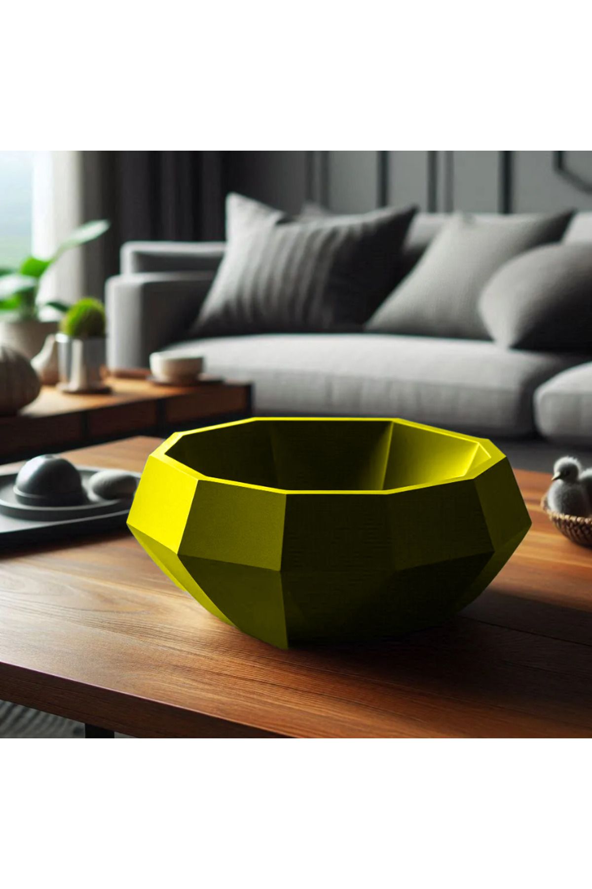 Home Dekoratif 3D - Modern Geometrik Tasarım Kase – 3D Baskı Özel Üretim