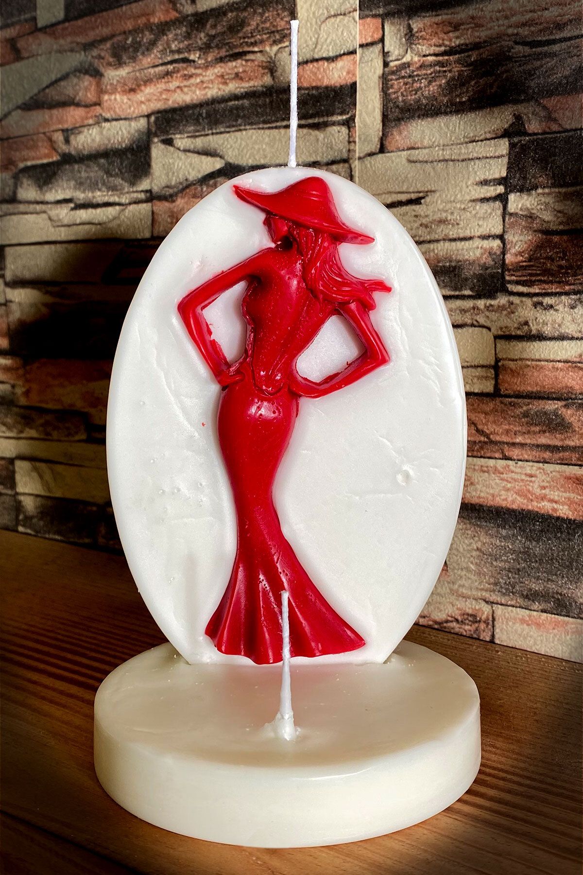 FANTASTİK SANAT ATÖLYESİ Yanarken Hilal Şeklini Alan Kabartmalı 2'li Vanilya Kokulu Mum Seti | Dekoratif Hediyelik