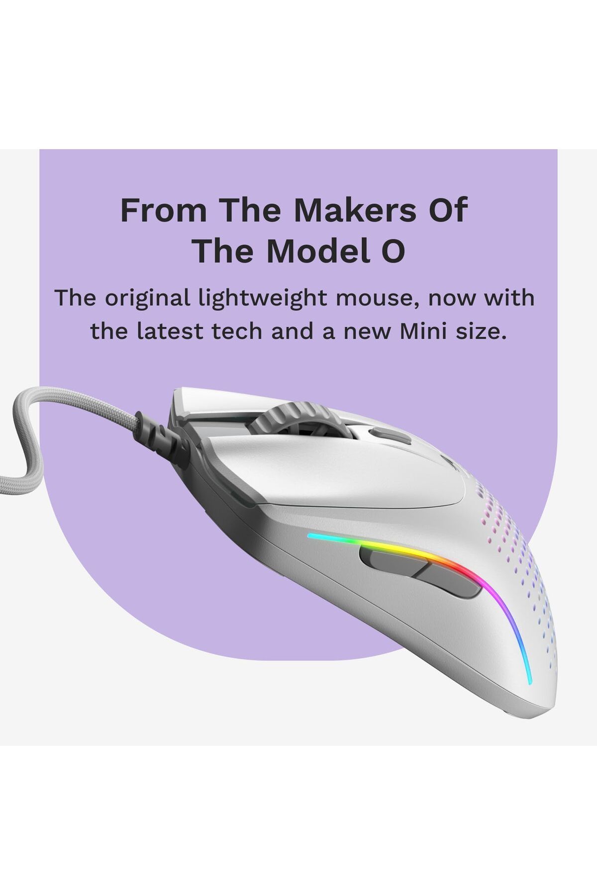 Glorious-Model O 2 Mini Wired Gaming Mouse: Superlight 49g, 26K Optical Sensor, Motion Sync, 80M Cli 3