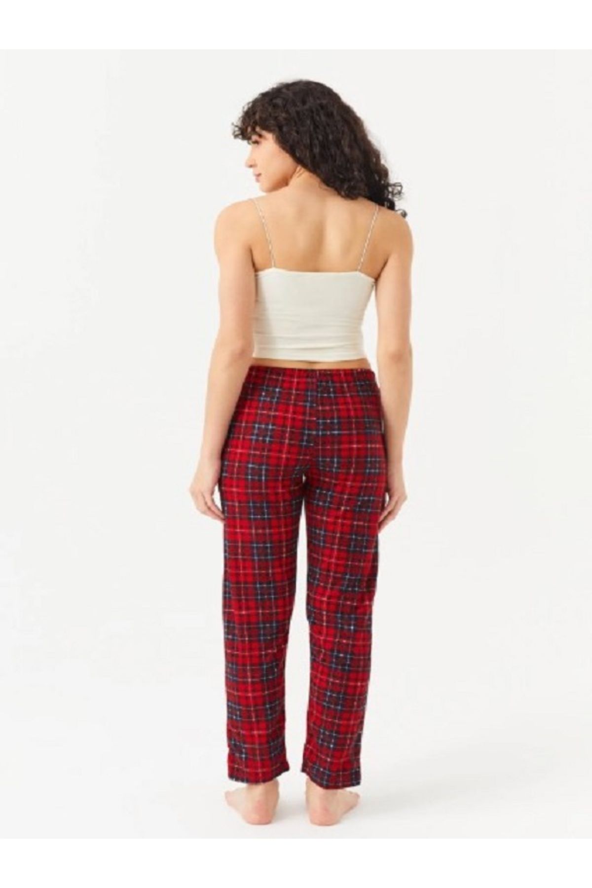 Nisa Kadın Ekose Penye Pijama Altı