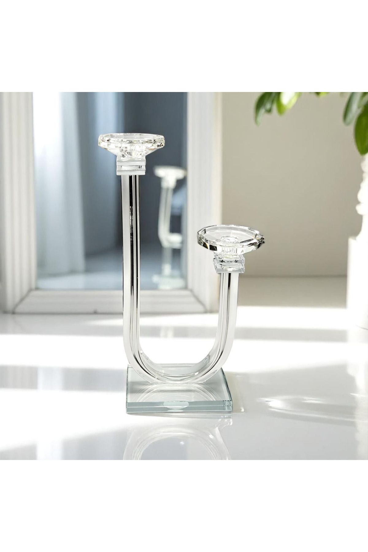 Akden Kristal QUARTZ KRİSTAL CAM ŞAMDAN MUMLUK