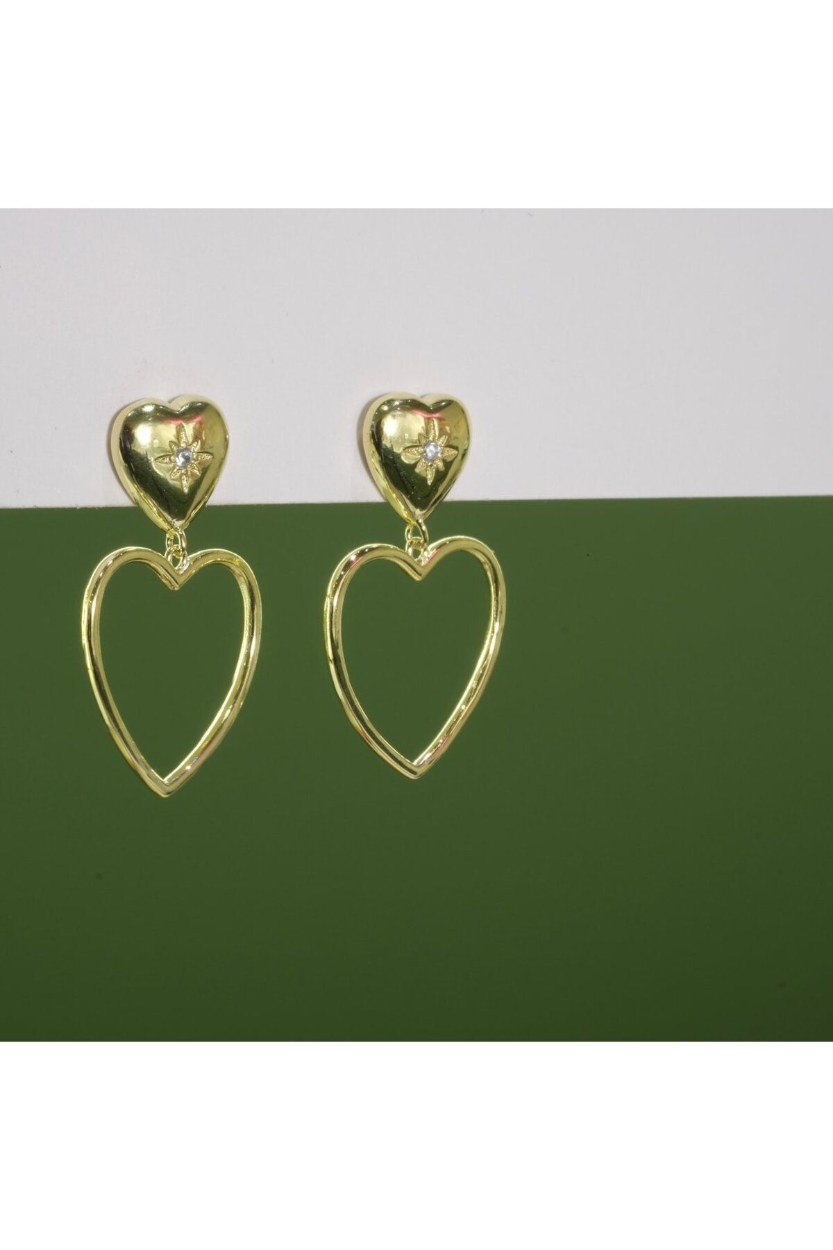 Bera Gümüş & Piercing Heart Earrings