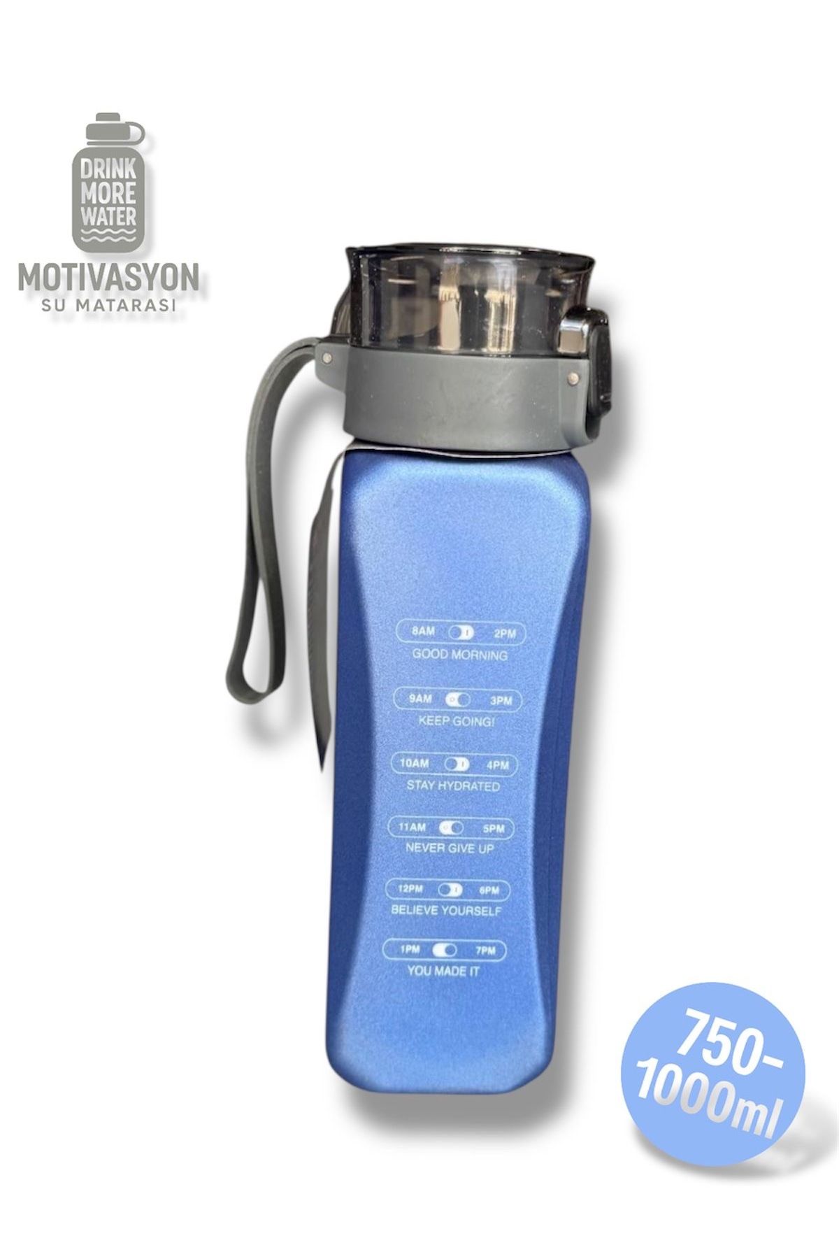 madam gold Motivasyon su matarası spor,okul,evde heryerde kullanılabilir – 750-1000 ml