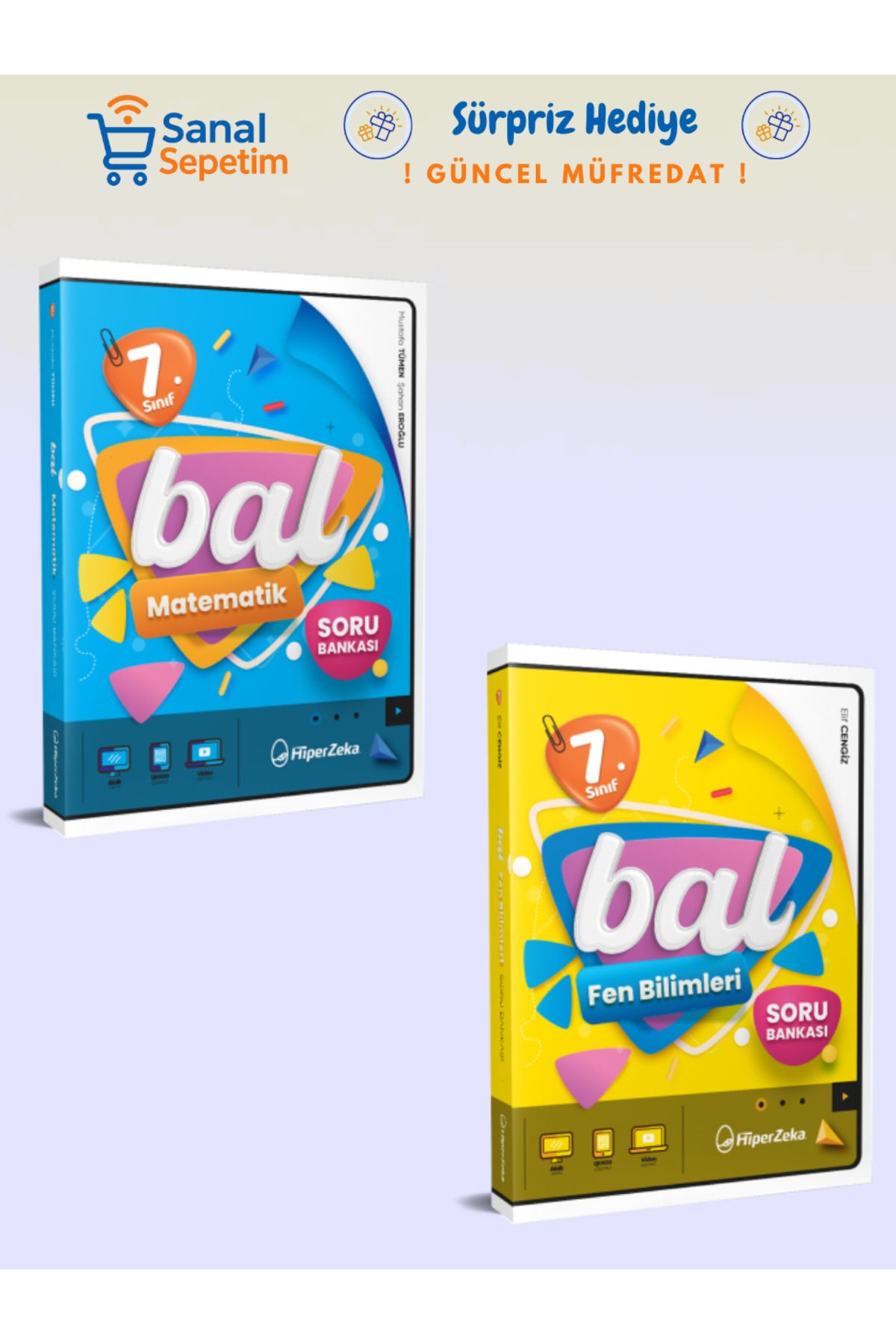 hiper zeka 7. Sınıf BAL Matematik + Fen Bilimleri Soru Bankaları SET