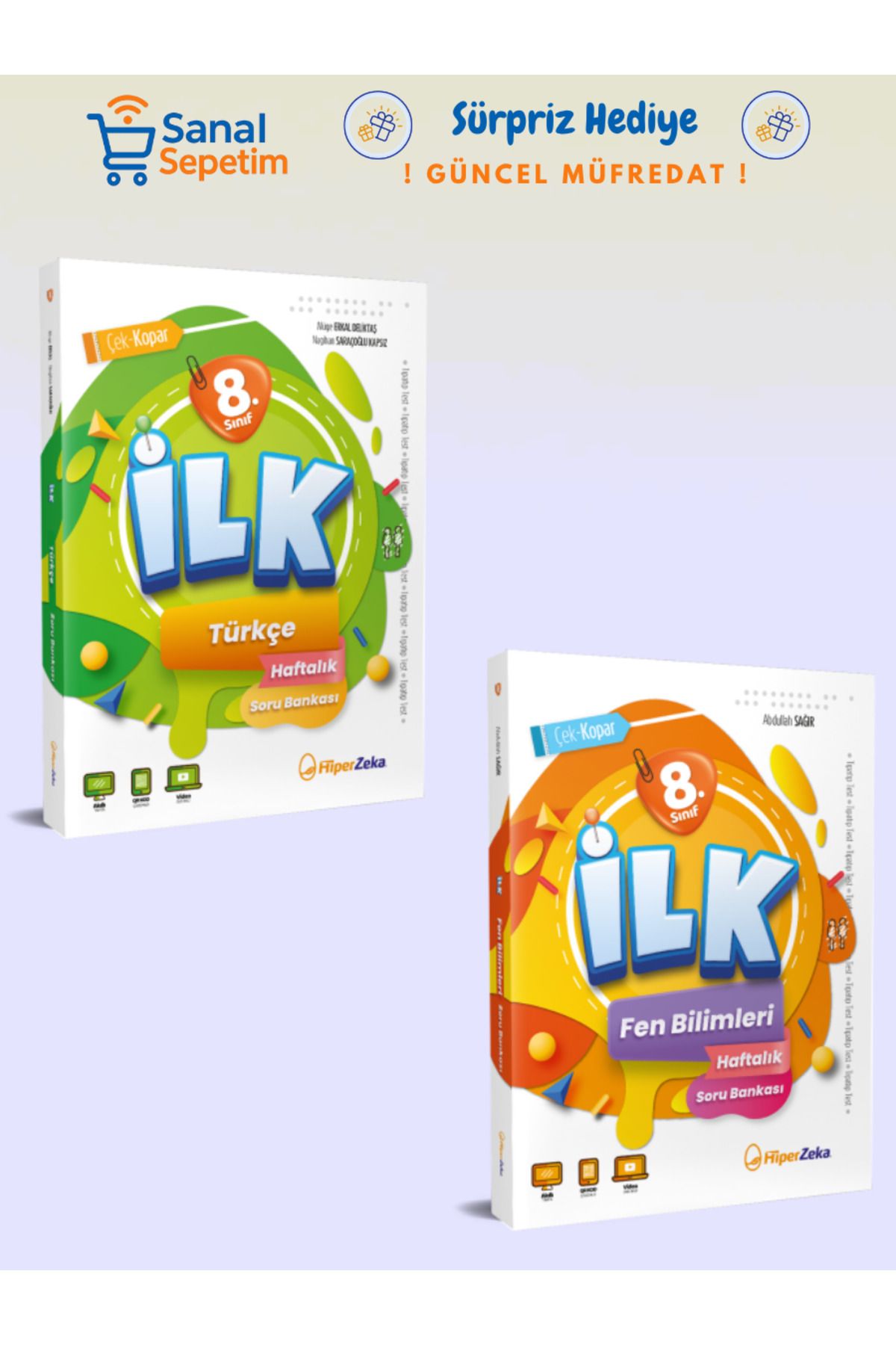 hiper zeka 8. Sınıf İLK Türkçe - Fen Bilimleri Soru Bankaları SET