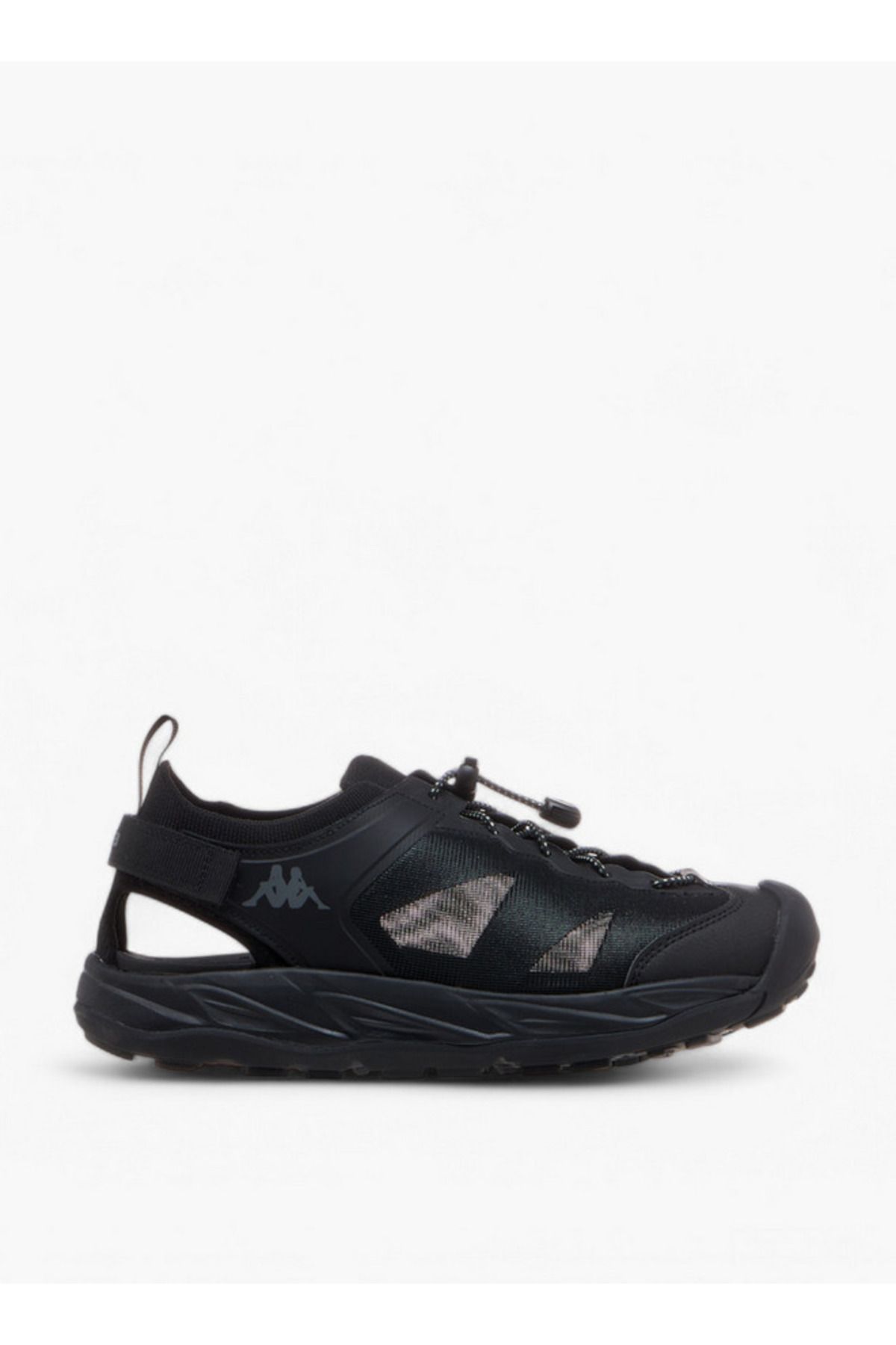 Kappa-Men's Logo Print Sandals with Hook and Loop Closure 3