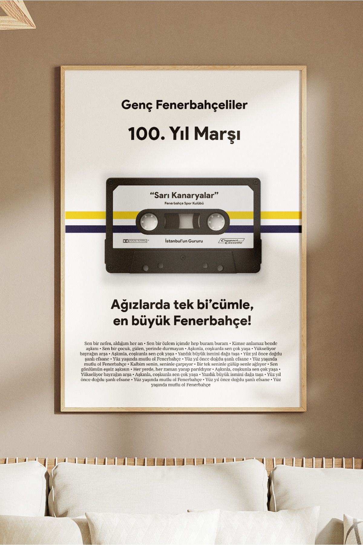 Sürpriz Vakti Kaset Temalı Poster Tasarımı — Fenerbahçe’ye Özel Nostaljik Poster