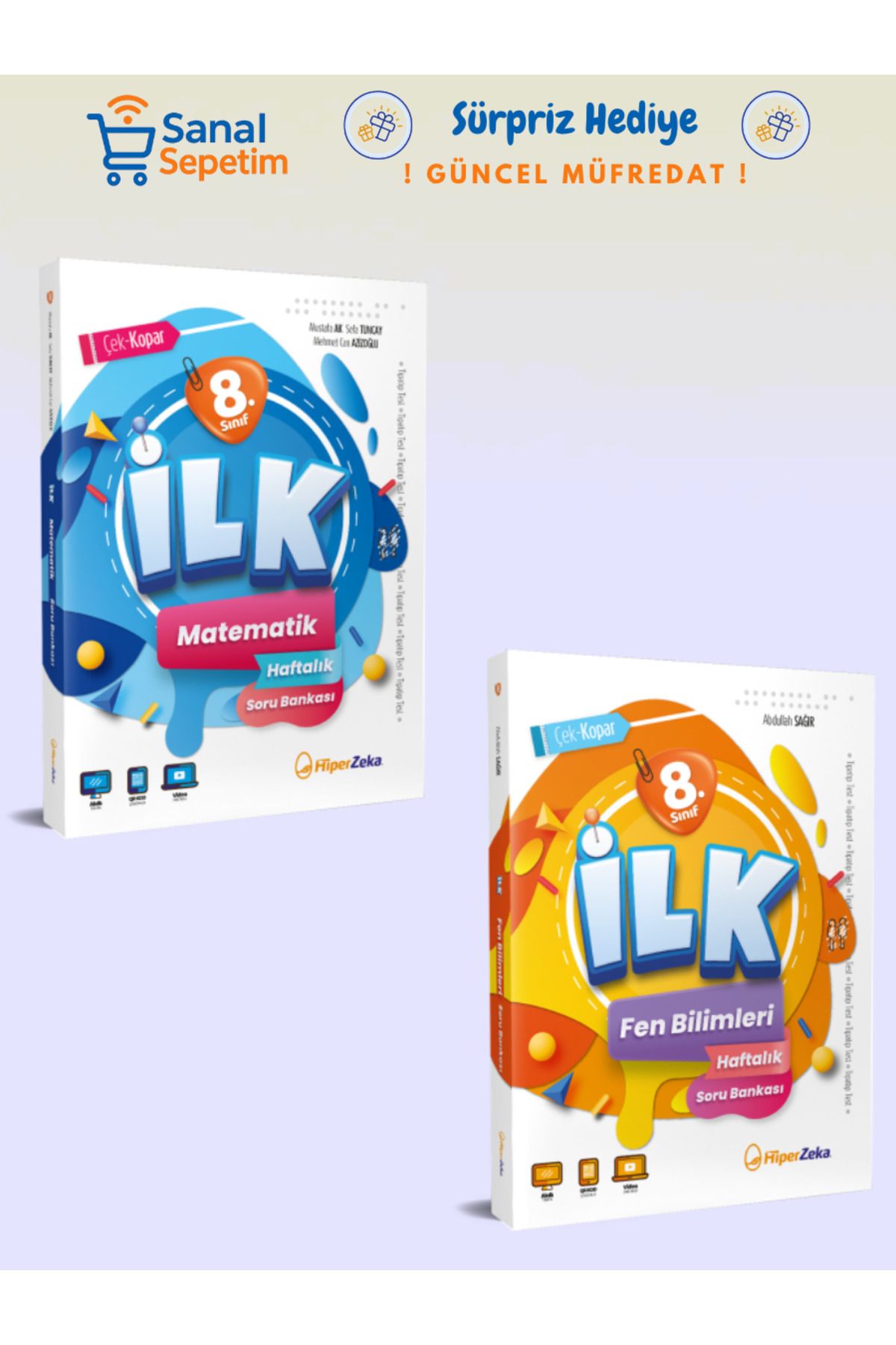 hiper zeka 8. Sınıf İLK Matematik - Fen Bilimleri Soru Bankaları SET