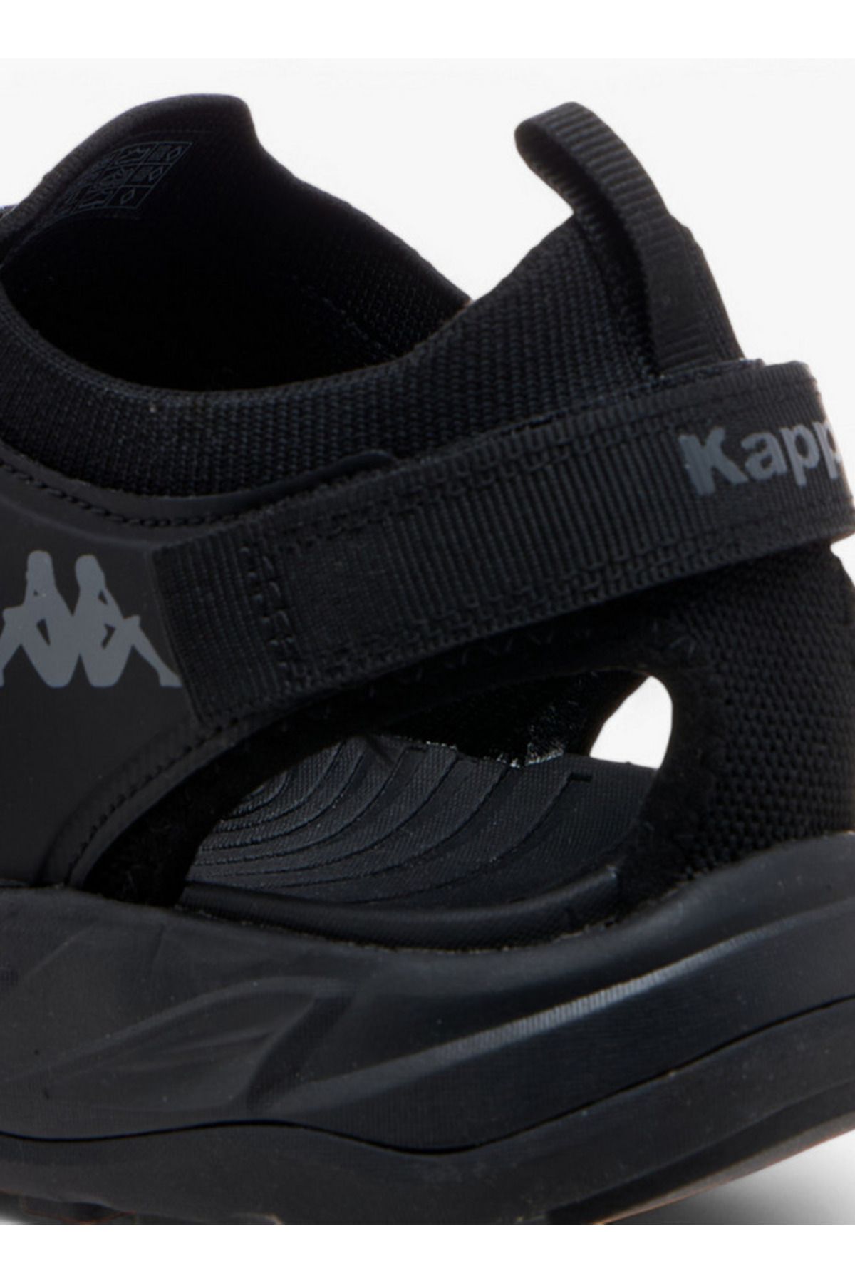Kappa-Men's Logo Print Sandals with Hook and Loop Closure 6