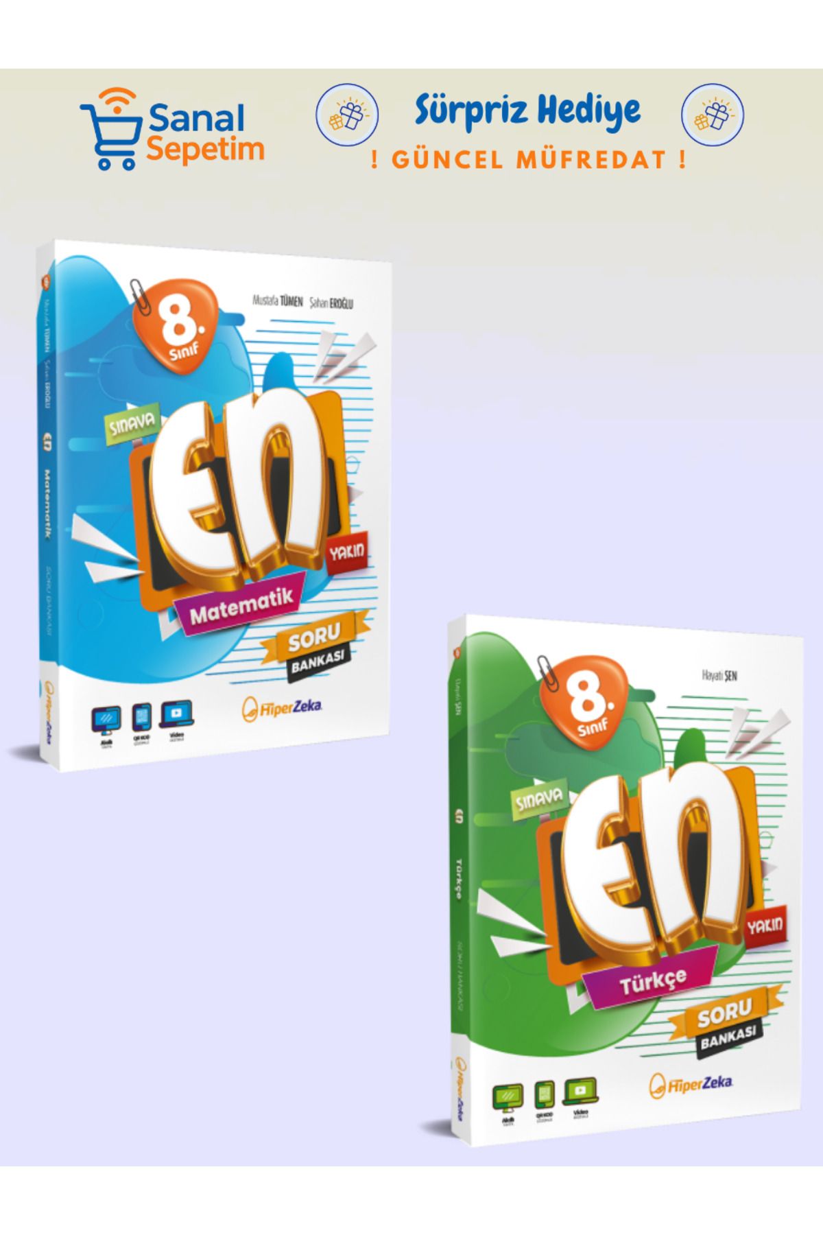 hiper zeka 8. Sınıf EN Matematik - Türkçe Soru Bankası