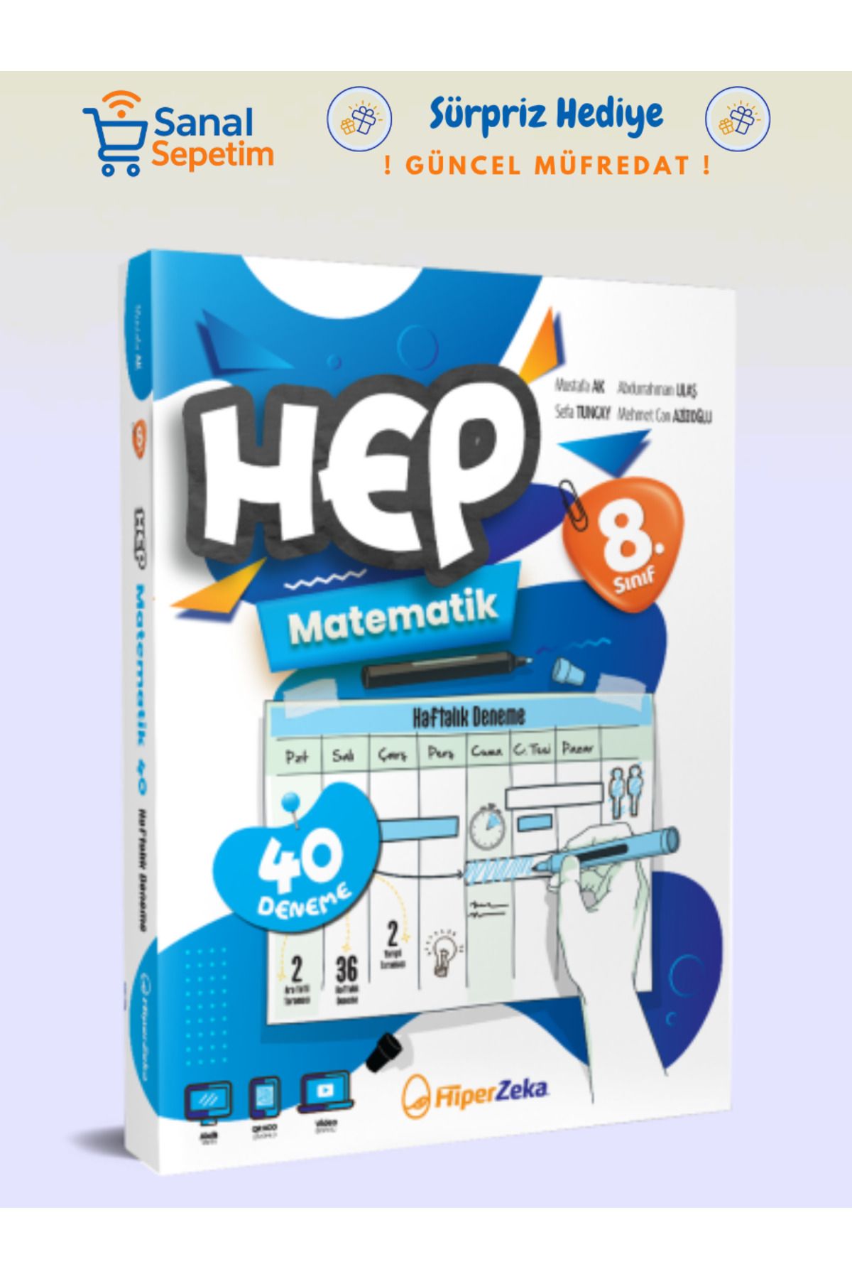 hiper zeka 8. Sınıf HEP Matematik Haftalık Deneme Soru Bankası