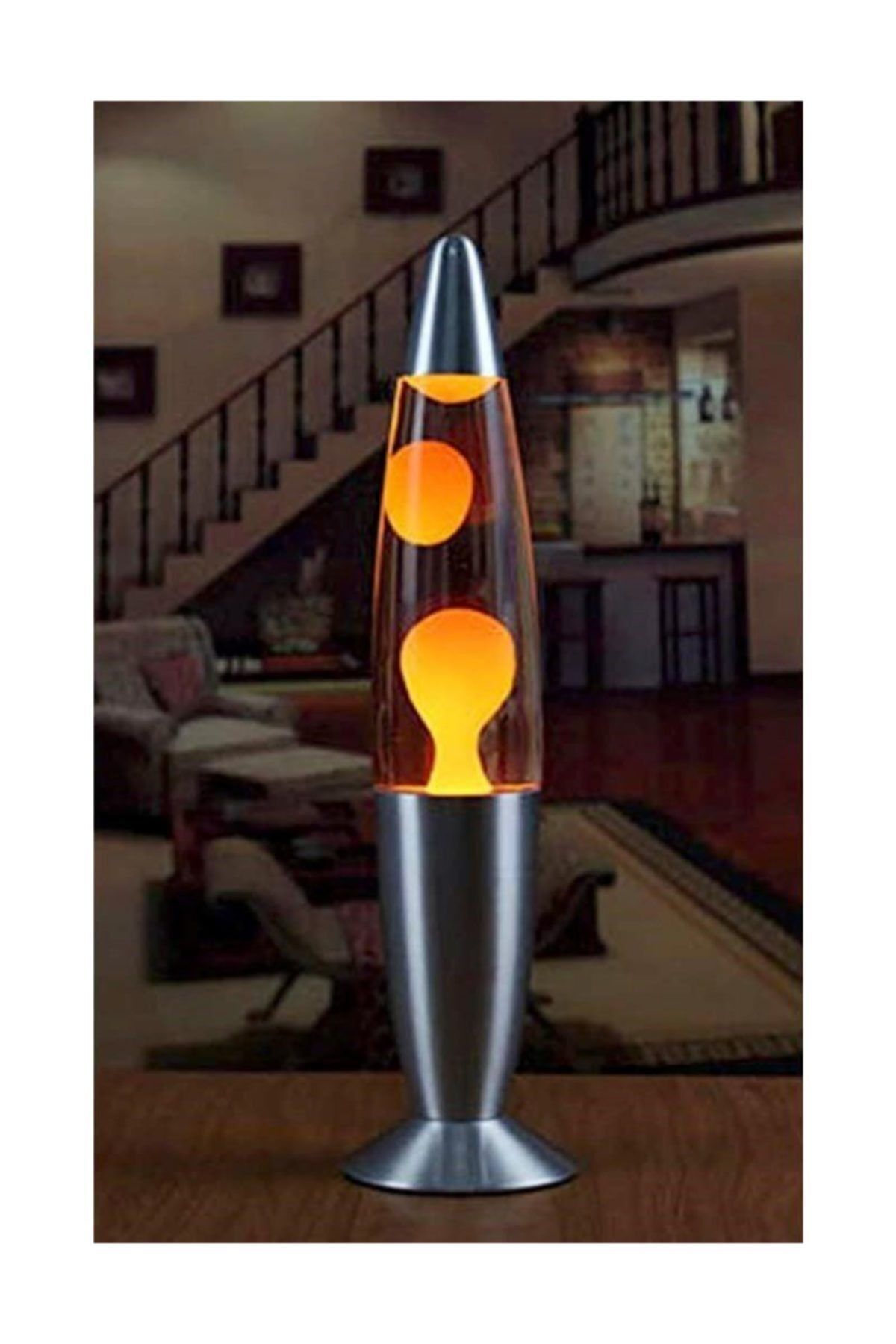 SerenityHaven Lambası -lav Lamba (büyük Boy 40 Cm) Turuncu