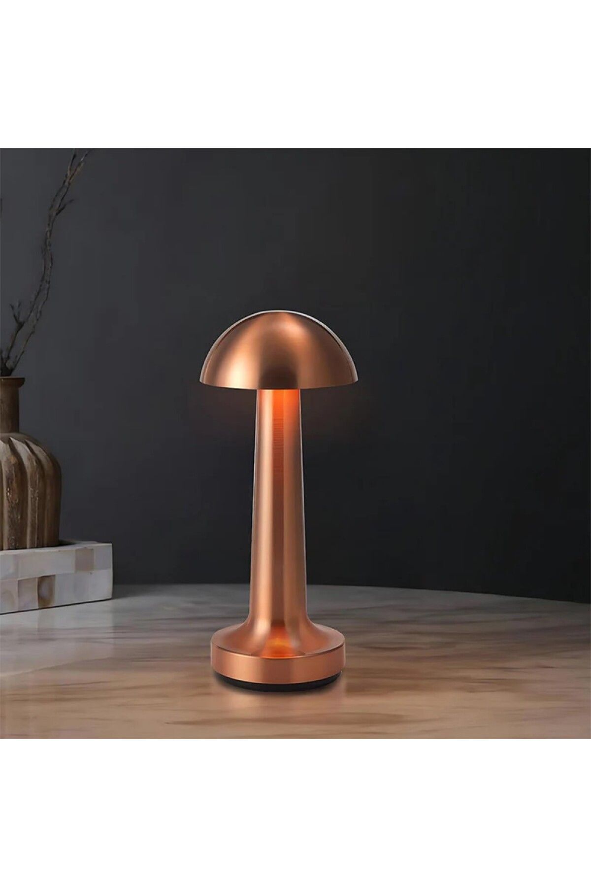 SerenityHaven Lizbon Dokunmatik Şarjlı Led Masa Lambası - Bakır Kasa - CT-8430