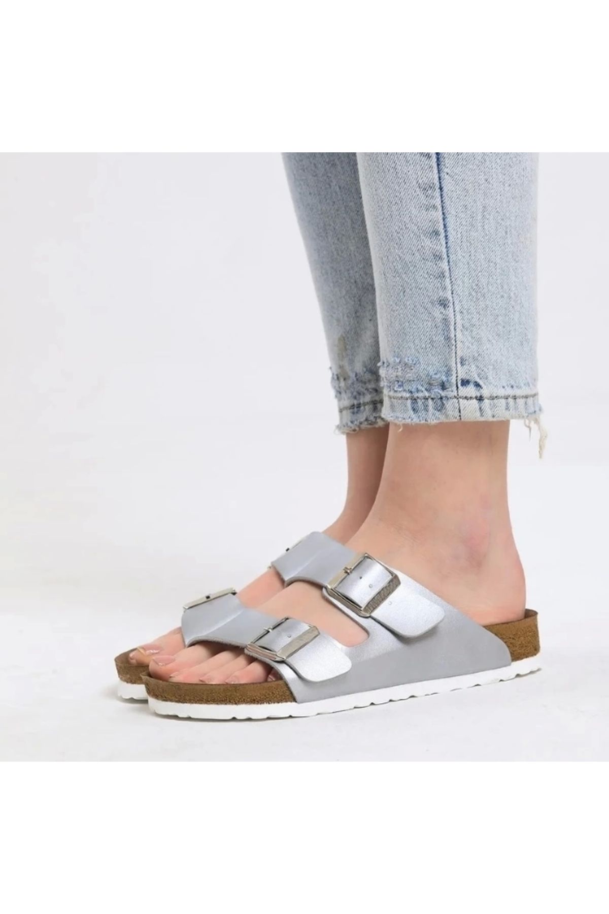 Sivarro UNISEX TOKALI TERLİK - GÜMÜŞ
