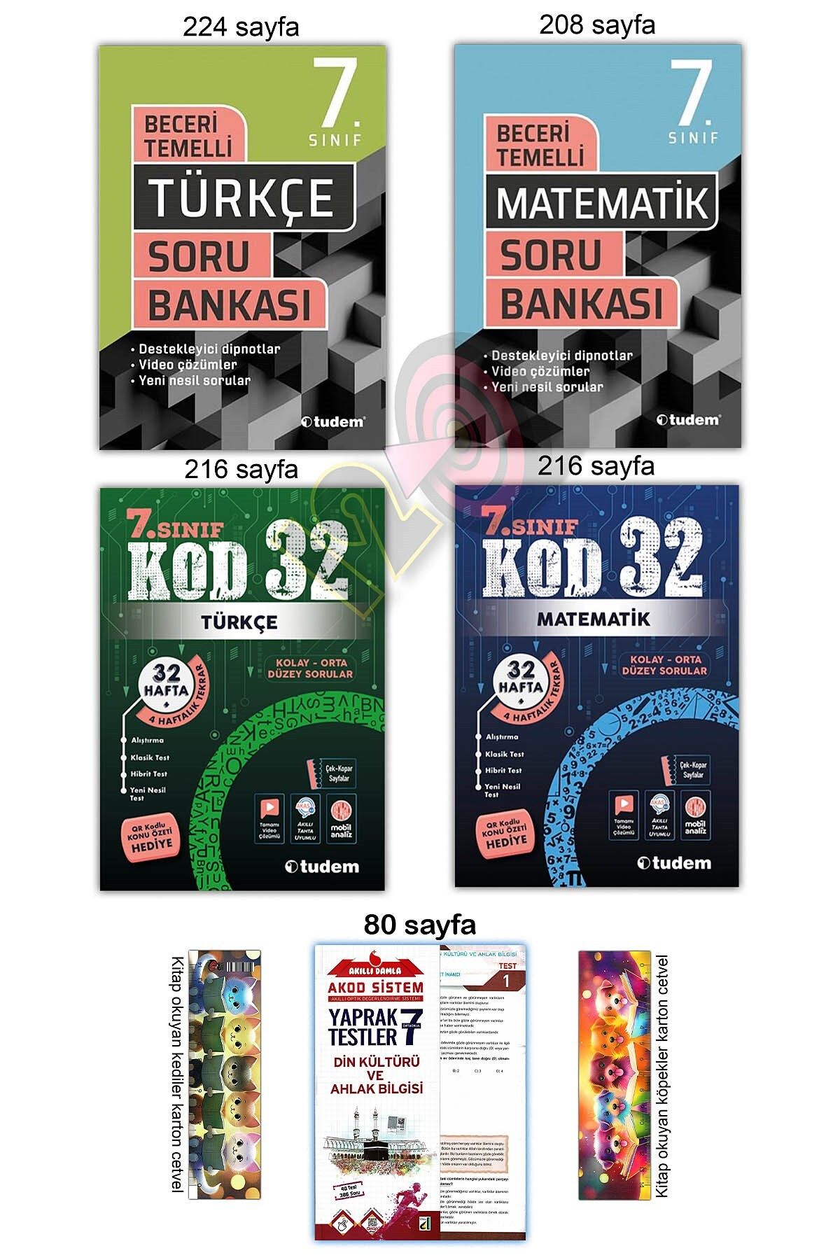Tudem Yayınları 7. Sınıf Türkçe Matematik Soru Bankası Kod32 Haftalık Tekrar Alıştırma Seti