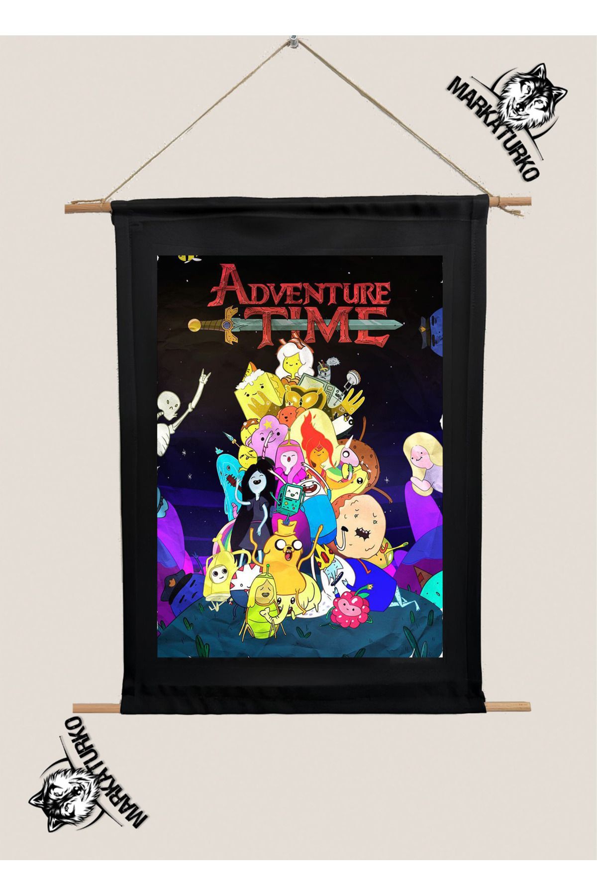 MarkaTurko ADVENTURE TIME ÖZEL TASARIM SÜBLİMASYON BASKI TABLO 783-98