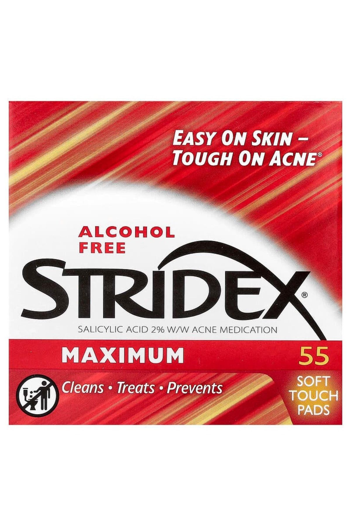 Stridex-, Maximum, Alcohol Free, 55 Soft Touch Pads 2