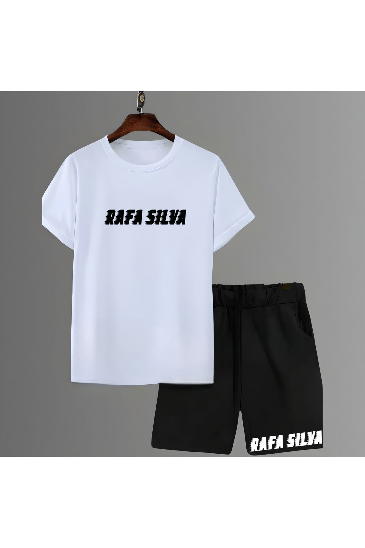 Biy Store Rafa Silva sırt forma baskılı unisex kadın erkek kısa kollu tişört t-shirt şort takımı
