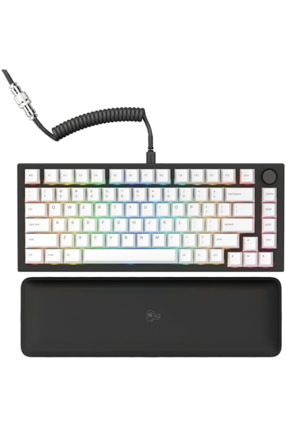 Glorious-GMMK Pro Prebuilt - Modular Mechanical Keyboard with White GPBT Keycaps 2