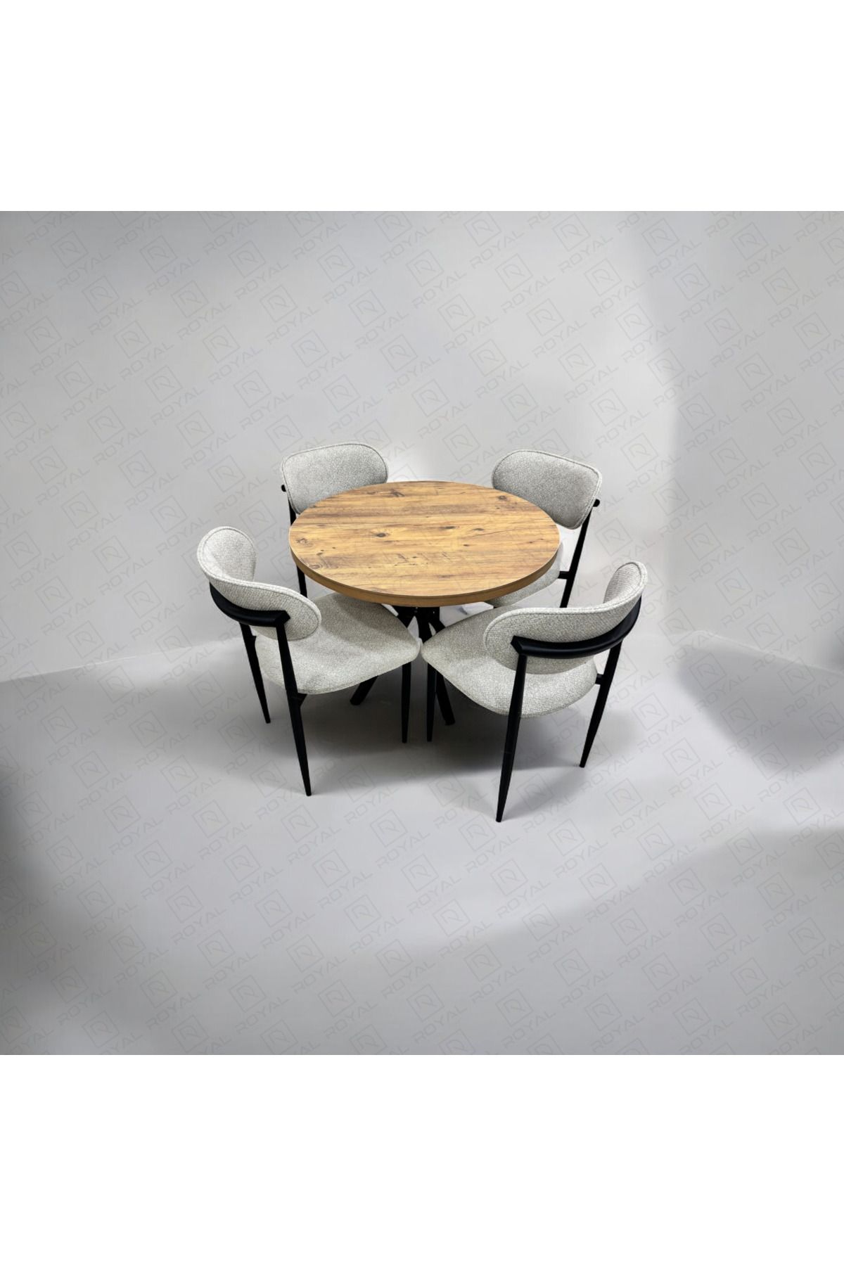 ROYALİSA TABLE CHAİR ROYALİSA LARA CEVİZ 4 KİŞİLİK MUTFAK MASA SANDALYE TAKIMI