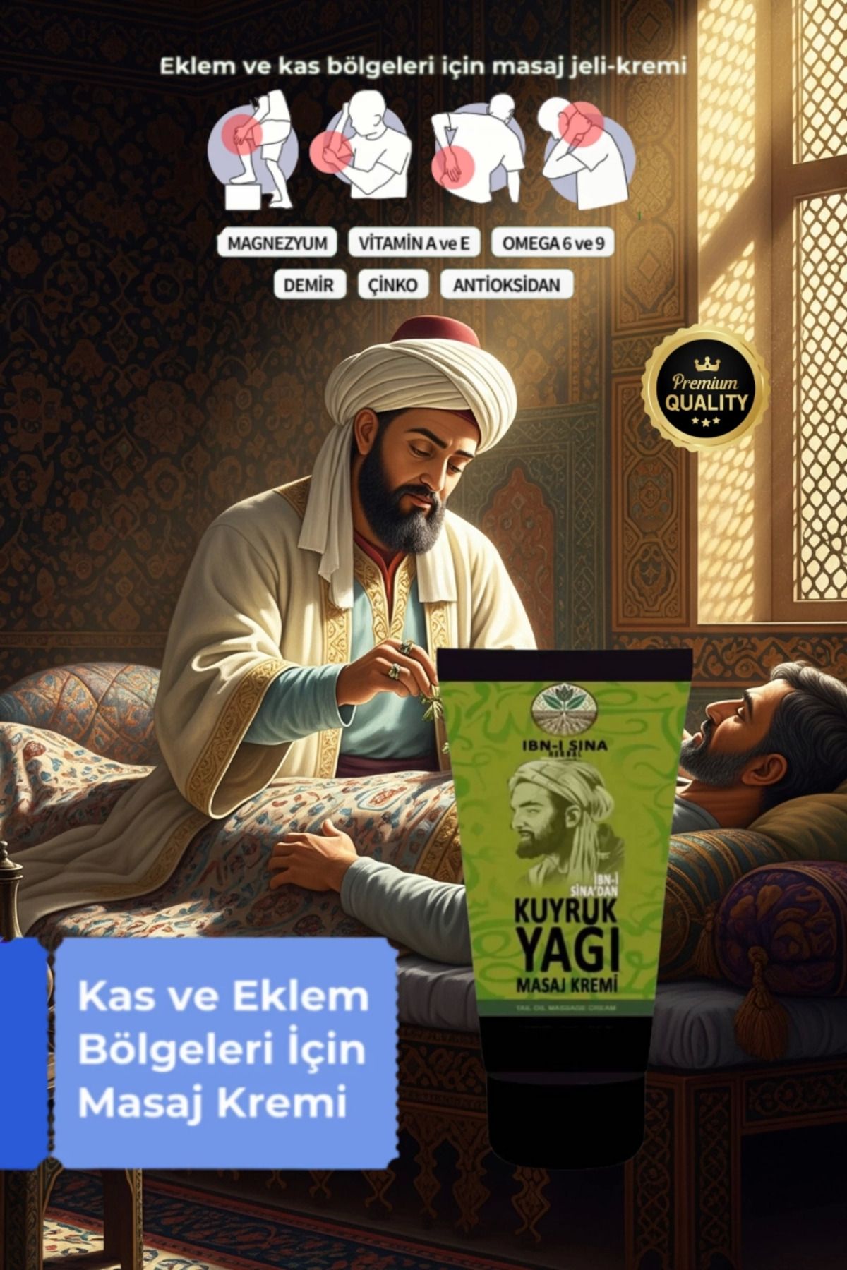 ÇAVDAR İbni Sina Kuyruk Yağı Mucizesi Vücut Diz Iskelet Agrilari Için Masaj Kremi 50 ml