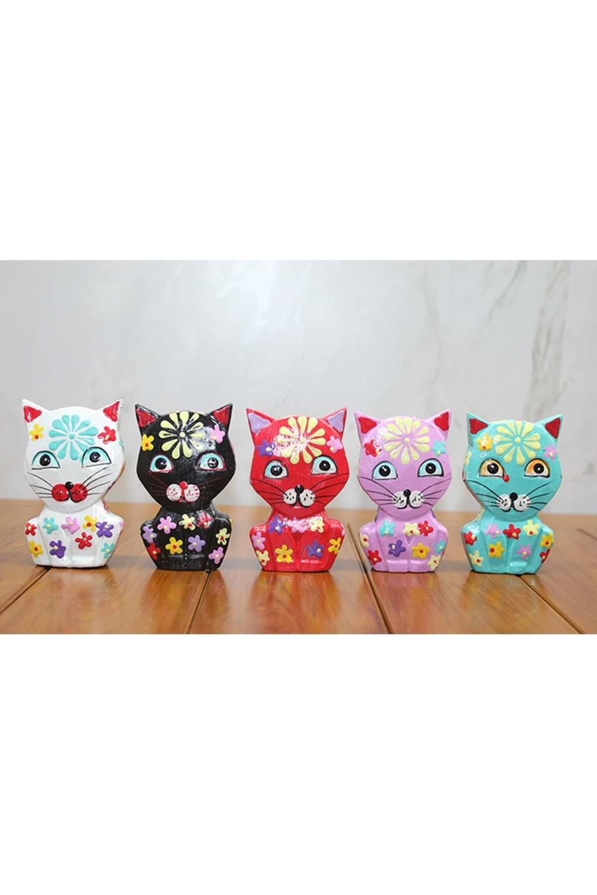 ROİSYA Ahşap 5'Li Kedi Seti