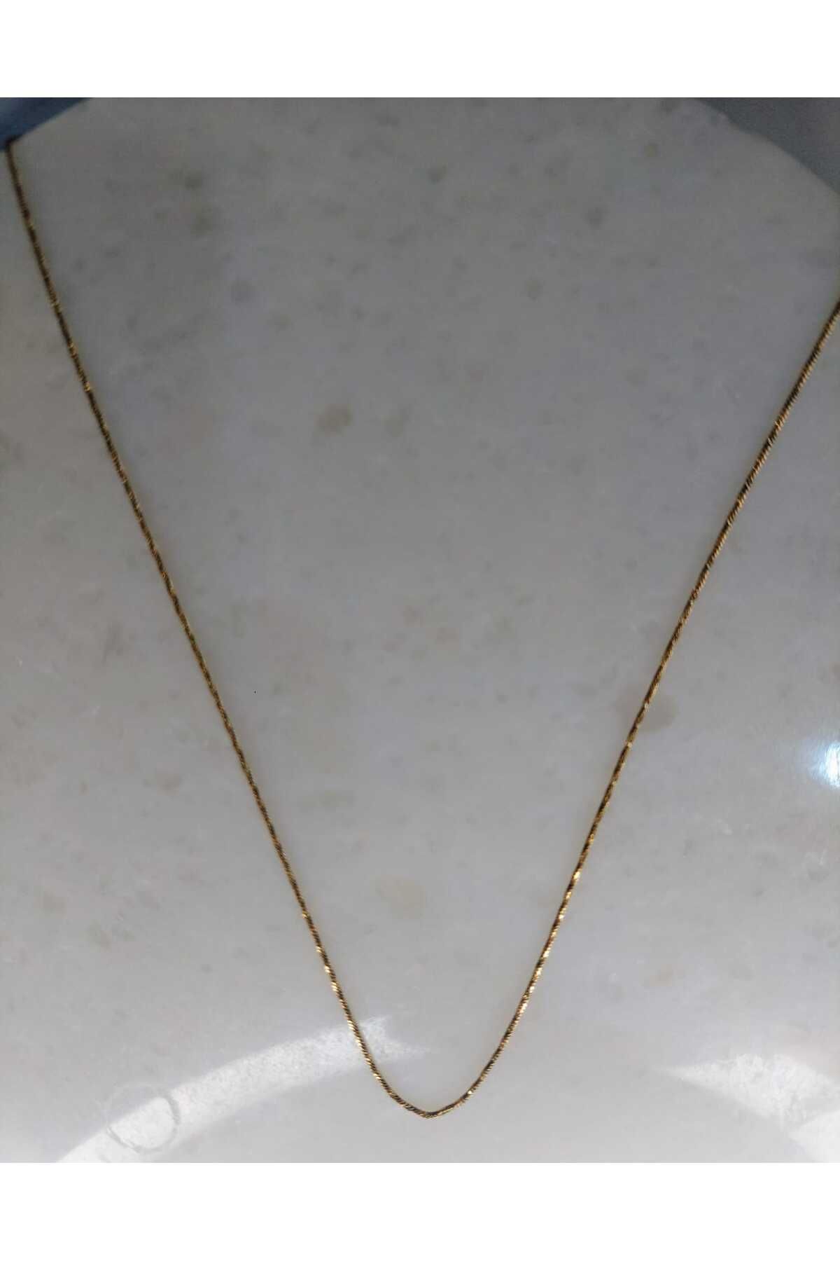 Butik çelik kadın gold zincir