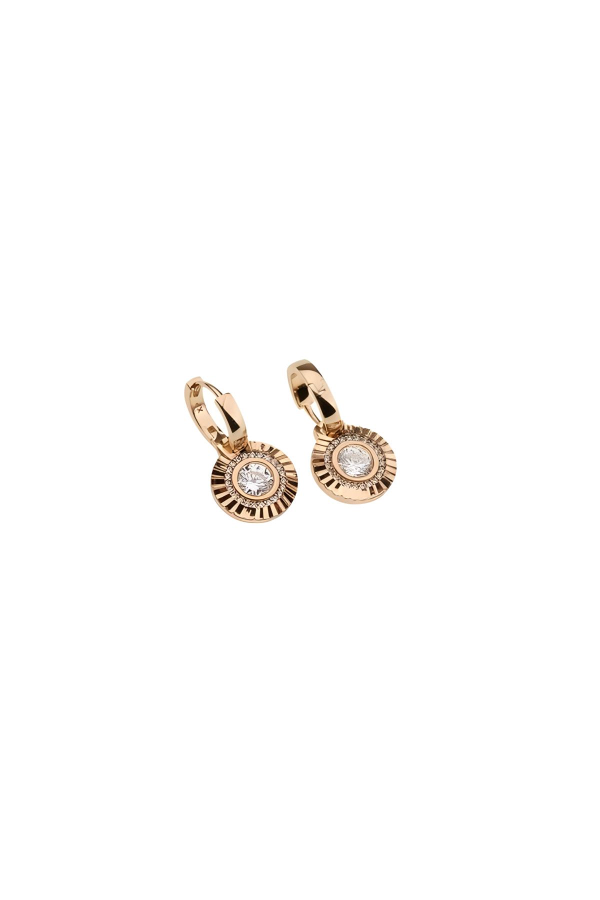 Steel Fashion İstanbul Oval Zirkon Taşlı Küpe