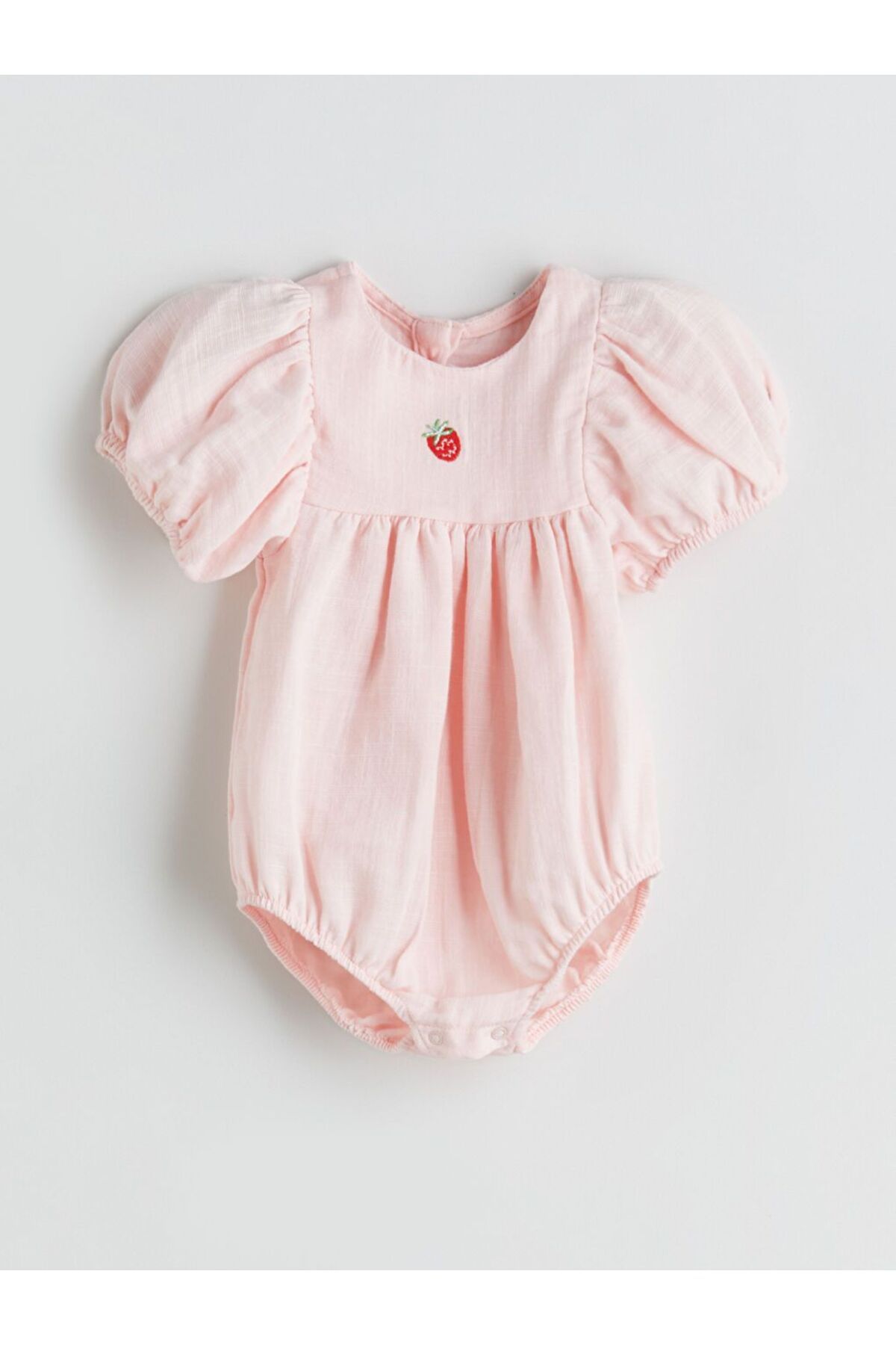 LC Waikiki LCW baby Çilek Baskılı Kız Bebek Çıtçıtlı Body