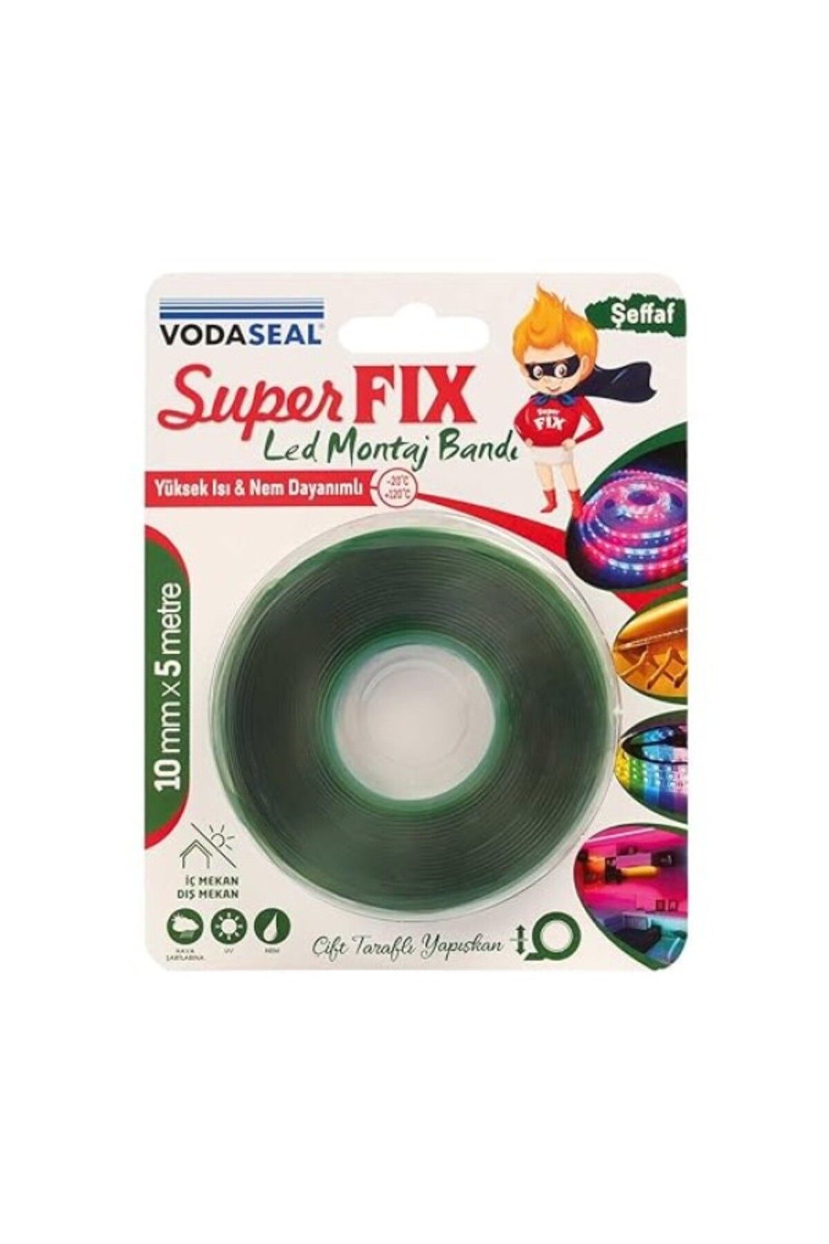 ShopZum Vodaseal 10Mmx5Mt Led Montaj Bandı - Şeffaf