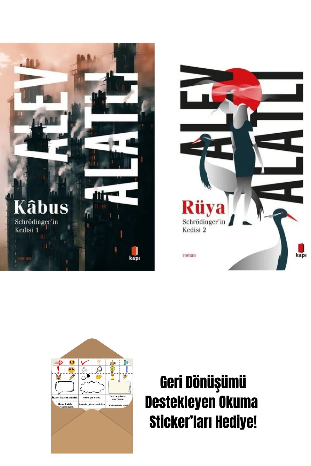 Kapı Yayınları Schrödinger'in Kedisi Kabus - Schrödinger'in Kedisi Rüya / 2 Kitap Set + Okuma Sticker'ları