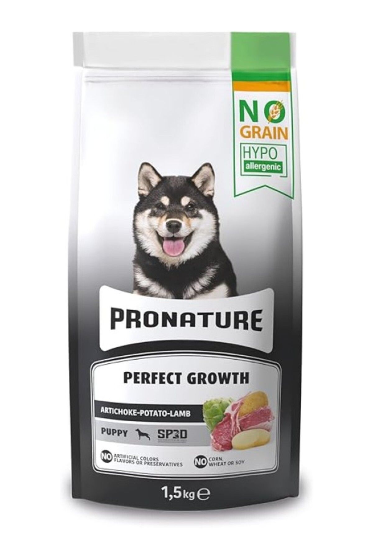 ShopZum Pronature Hypo-Allergenic Tahılsız Yavru Köpek Maması Kuzu, Enginar Ve Patatesli 1.5 Kg