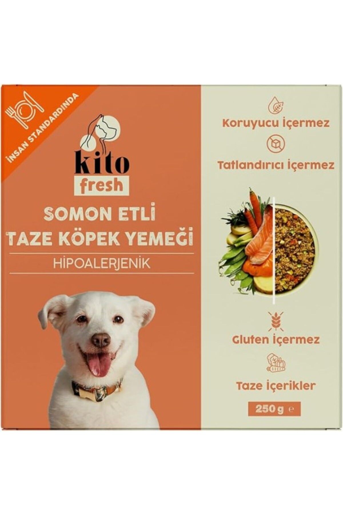 ShopZum Kito Fresh Somon Etli Taze Köpek Yemeği, 250Gr