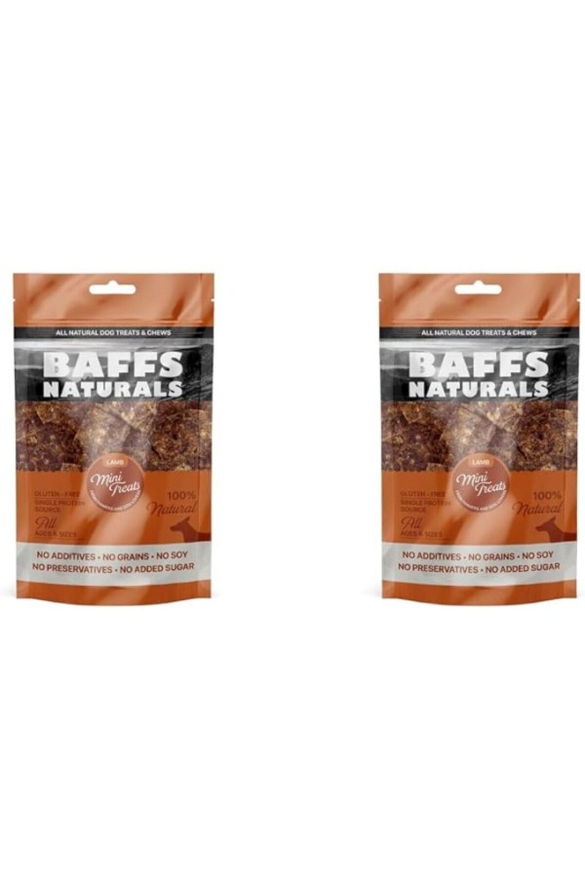 ShopZum Baffs Naturals Kuzu Mini Ödül 100% Doğal Köpek Ödül Maması 100 Gr (100 Gr X 2 Adet)