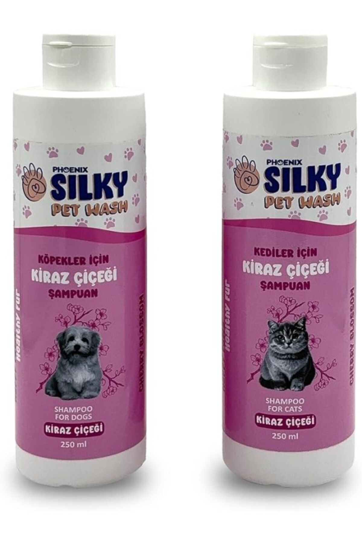 ShopZum Silkypetwash - Köpek Ve Kedilere Doğal Kiraz Çiçeği Özlü Şampuan - 250Ml