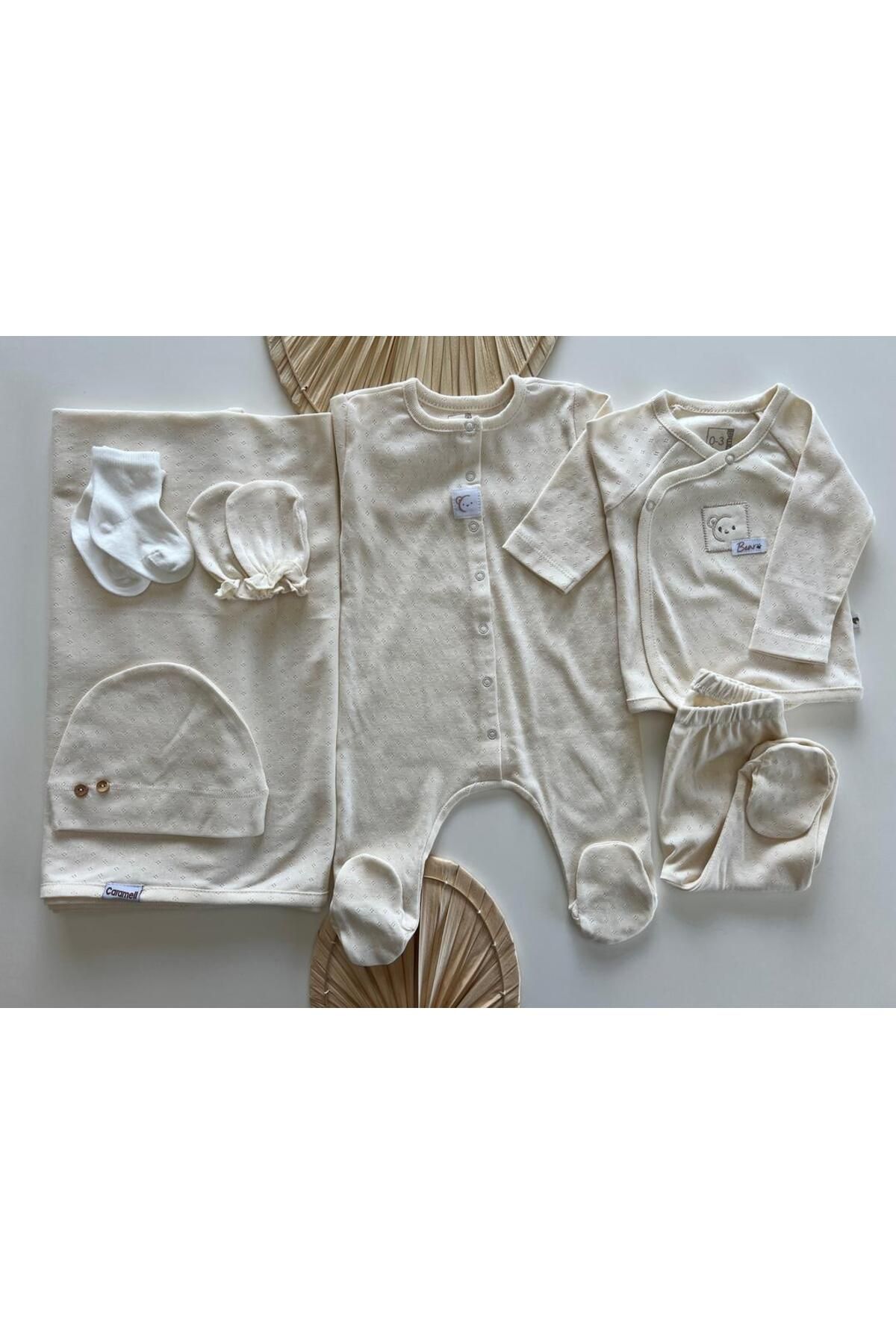 MEYSKIDS Ajurlu Bear Baskılı Hastane Çıkışı 10'lu Set
