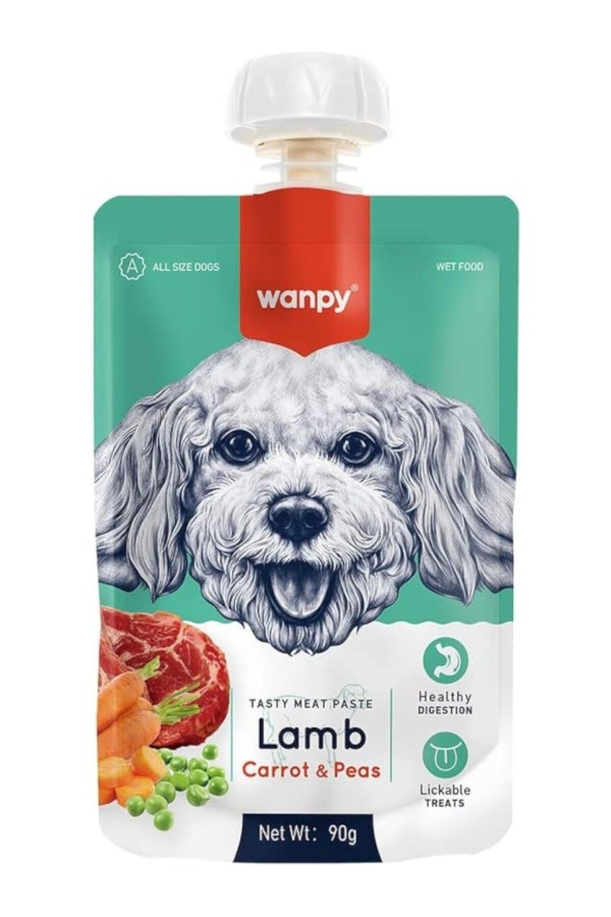 ShopZum Wanpy Taze Kuzulu&Amp;Havuçlu Köpek Et Ezmesi 90 Gr