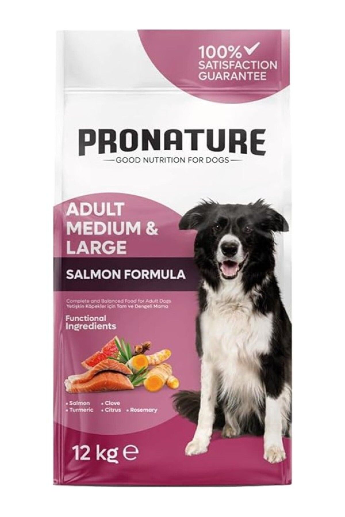 ShopZum Pronature Derma Shine Somonlu Ve Pirinçli Yetişkin Köpek Maması 12 Kg
