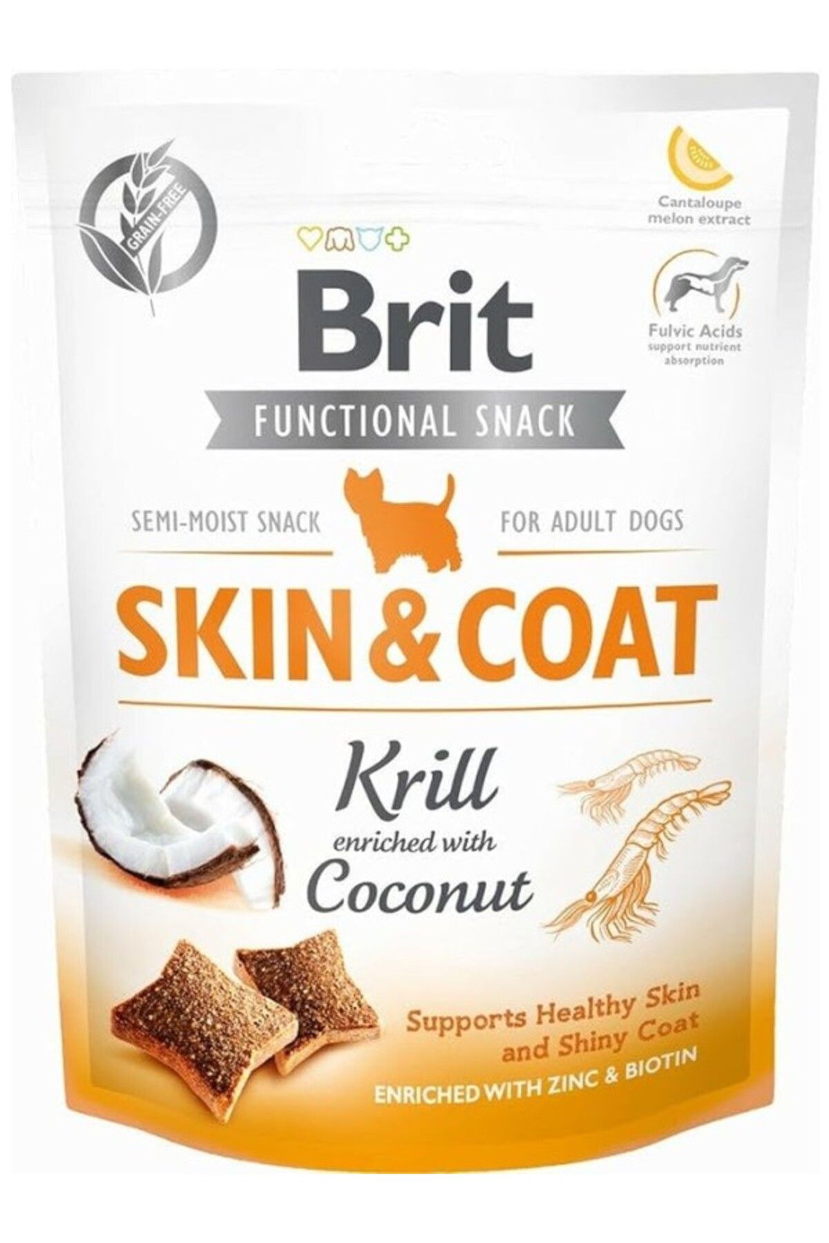 ShopZum Brit Care Functional Snack, Parlak Tüyler Ve Sağlık Cilt İçin, Tahılsız, Kril Ve Hindistan Cevizli