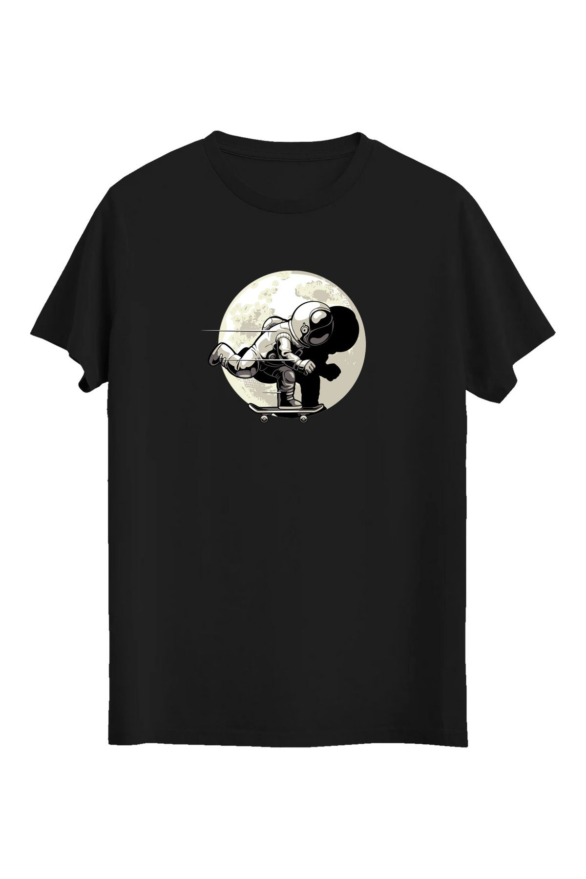 srcmarket Uzay Temalı Tshirt, Kayan Astronot Baskılı Unisex Tshirt