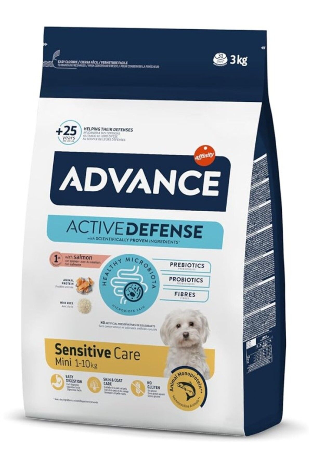 ShopZum Advance Somonlu Ve Pirinçli Hassas Küçük Irk Yetişkin Köpek Maması, 3 Kg