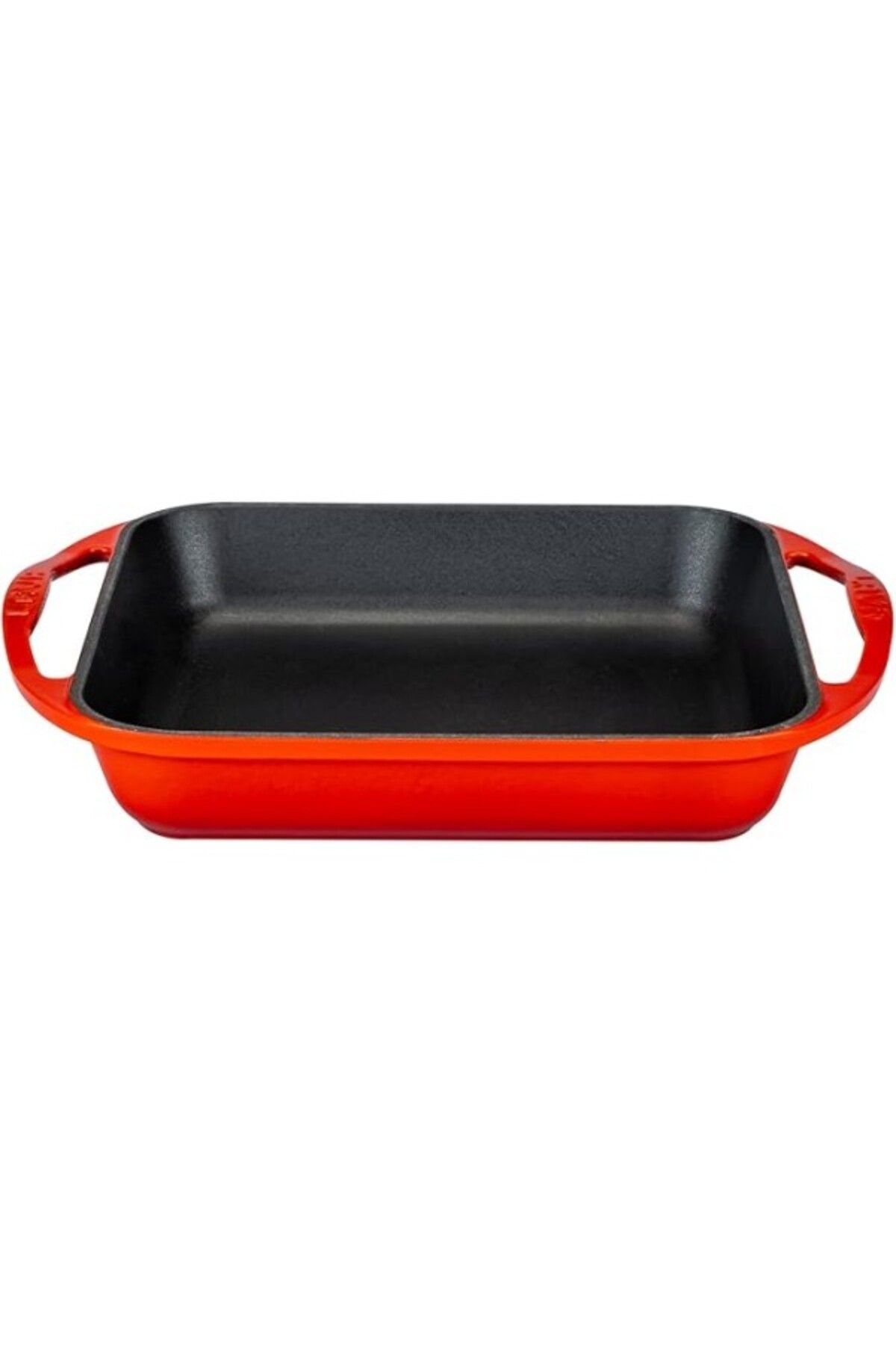 ShopZum Döküm Kızartma Tavası, Kare, 26X26 Cm, Kırmızı